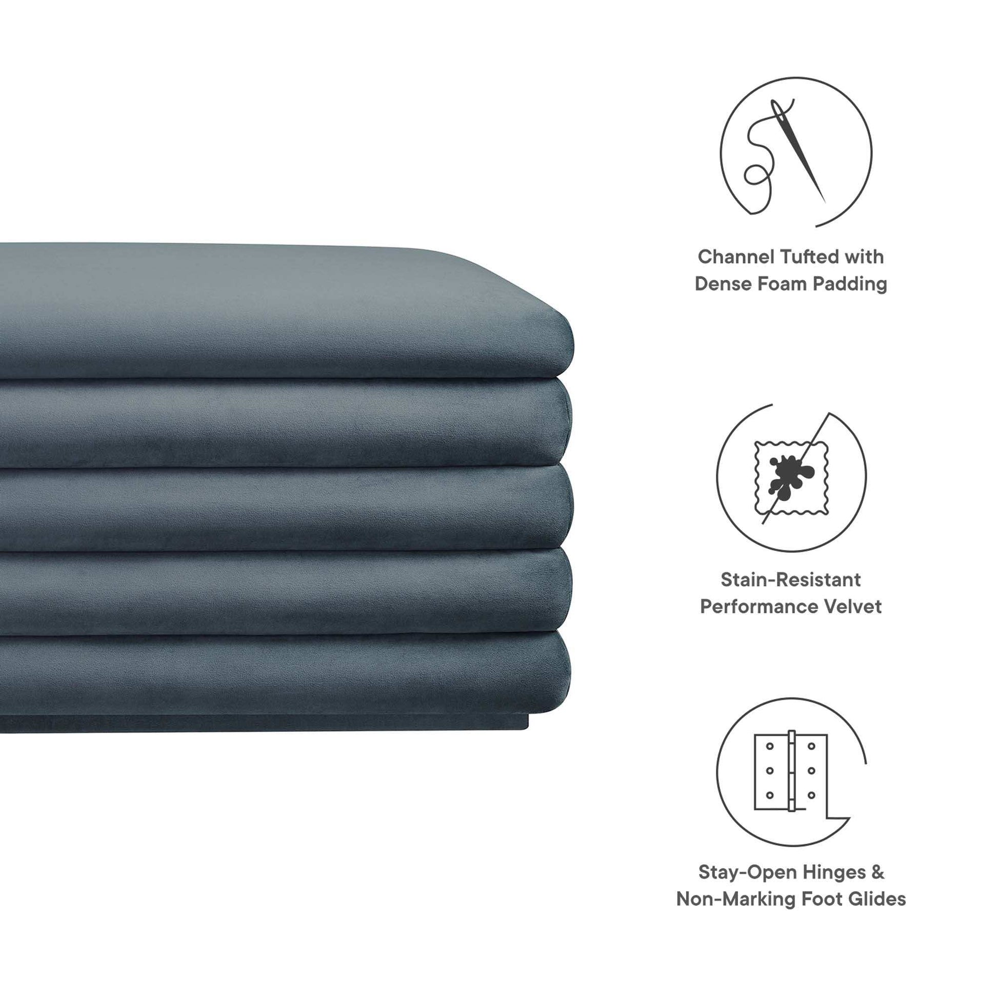 Mezzo Upholstered Performance Velvet Storage Bench by Modway - Best Buy Furniture