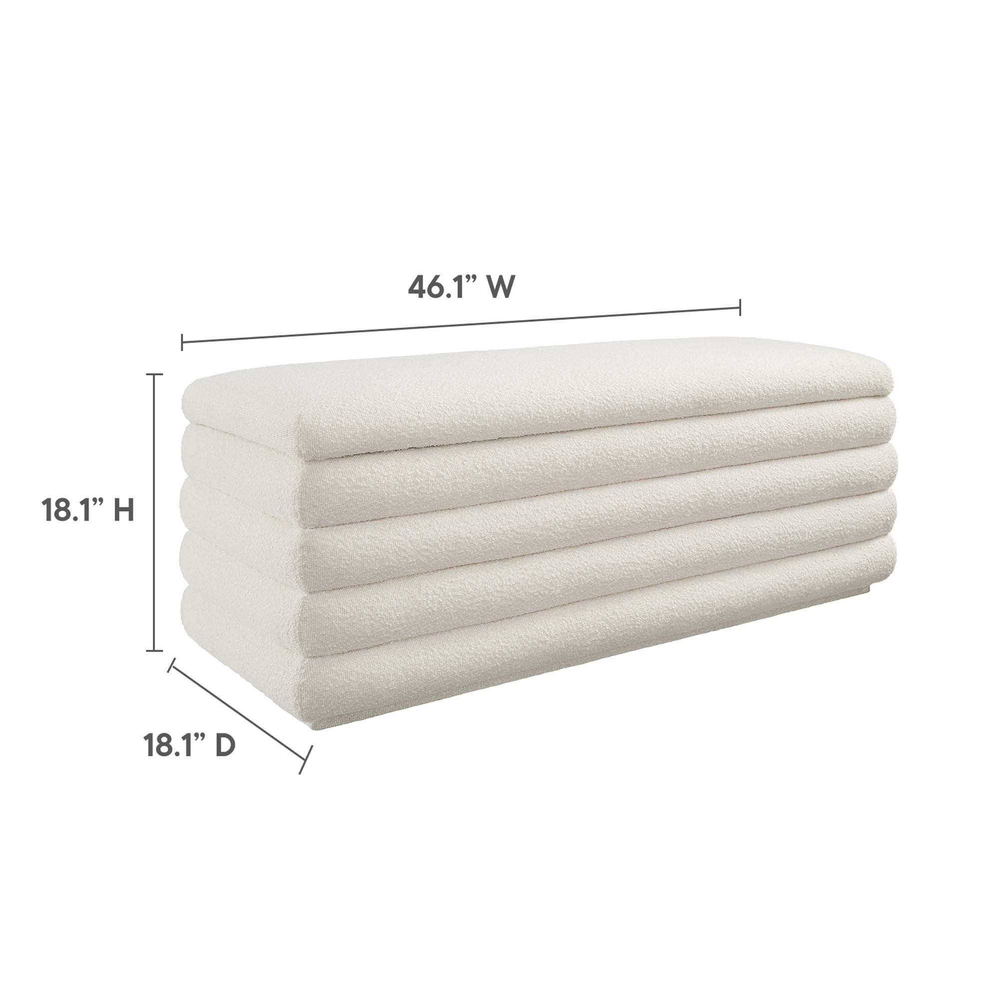 Mezzo Boucle Upholstered Storage Bench by Modway - Best Buy Furniture