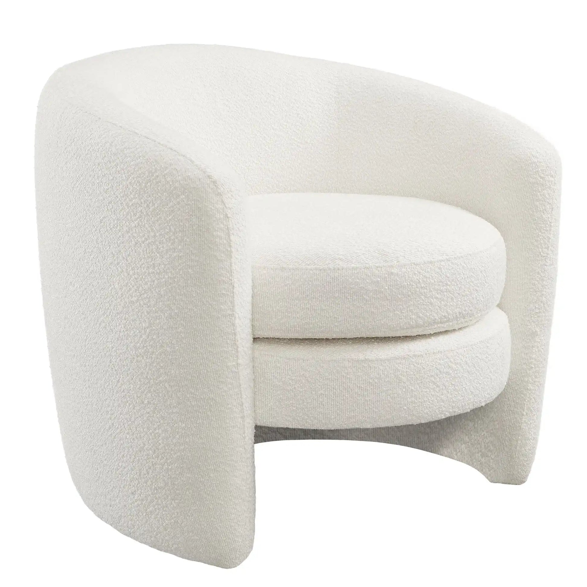 Affinity Upholstered Boucle Fabric Curved Back Armchair by Modway - Best Buy Furniture