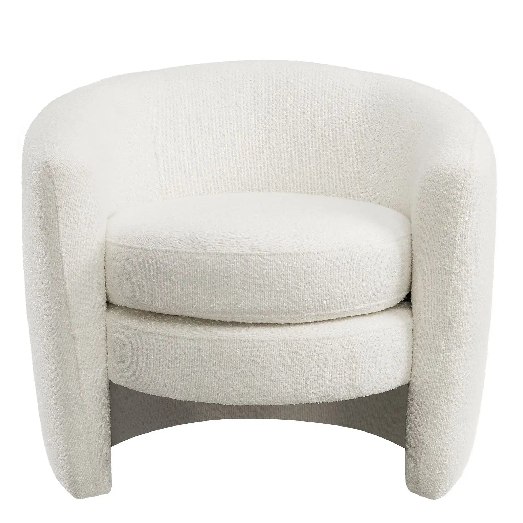 Affinity Upholstered Boucle Fabric Curved Back Armchair by Modway - Best Buy Furniture
