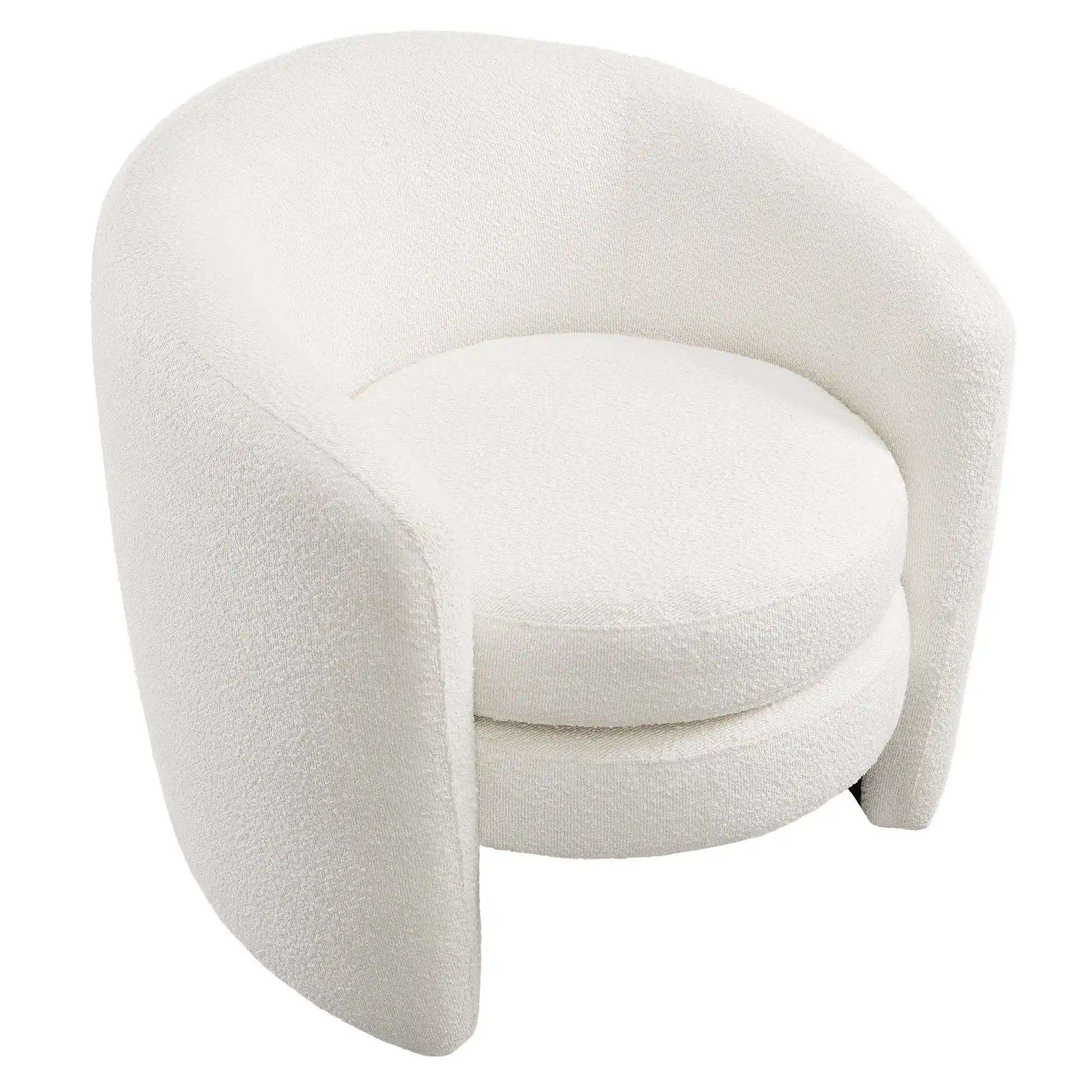 Affinity Upholstered Boucle Fabric Curved Back Armchair by Modway - Best Buy Furniture