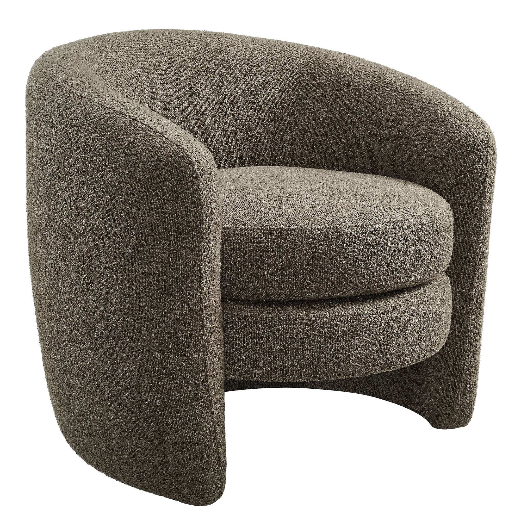 Affinity Upholstered Boucle Fabric Curved Back Armchair by Modway - Best Buy Furniture