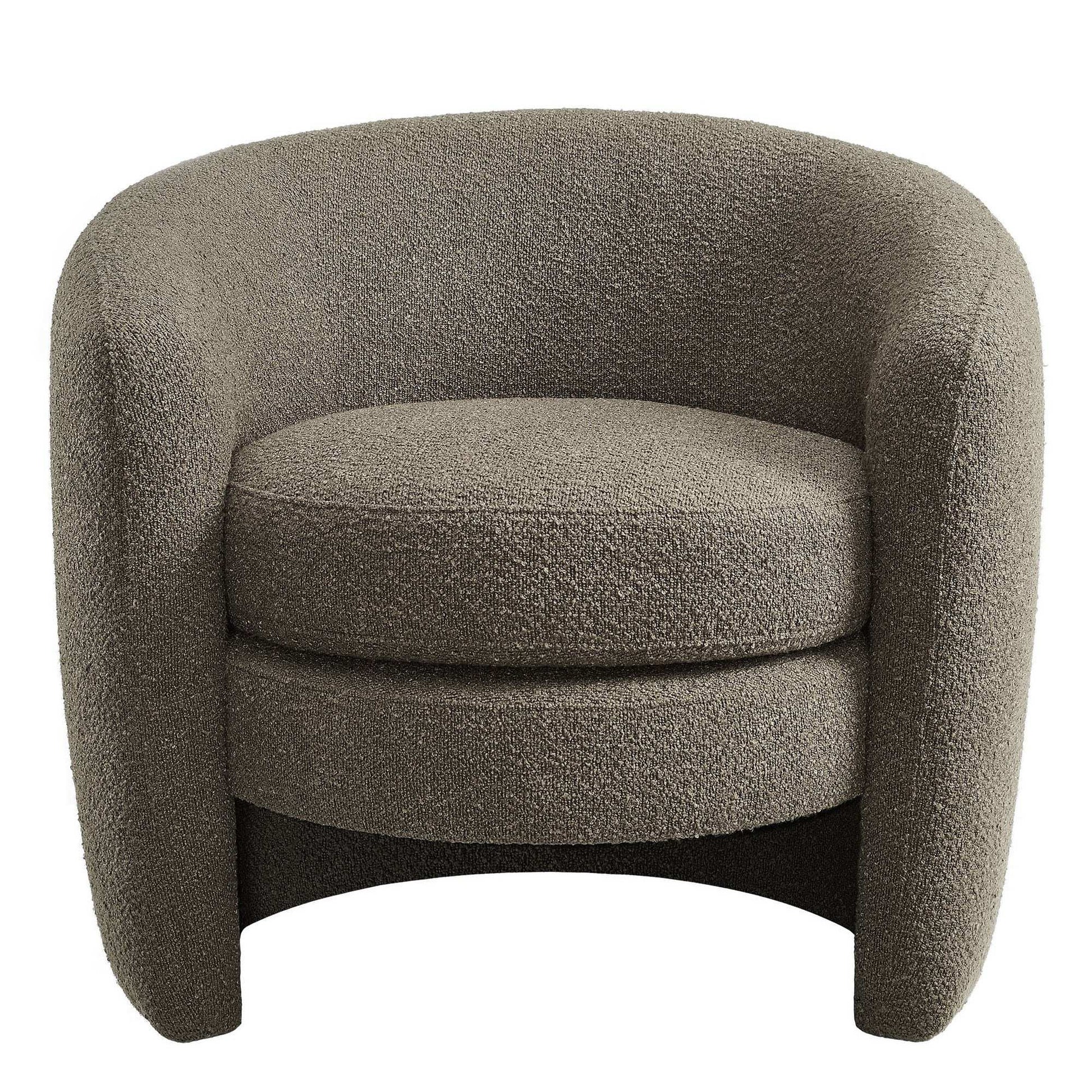 Affinity Upholstered Boucle Fabric Curved Back Armchair by Modway - Best Buy Furniture