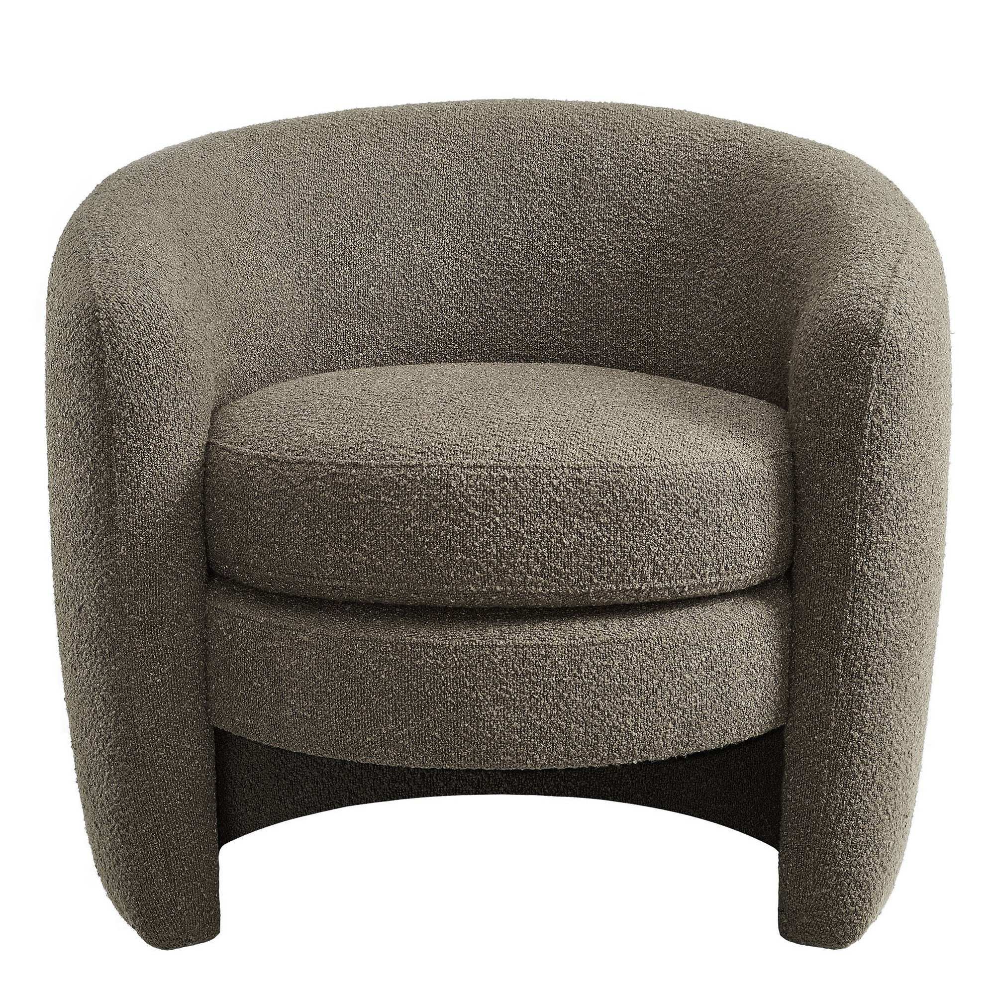 Affinity Upholstered Boucle Fabric Curved Back Armchair by Modway - Best Buy Furniture