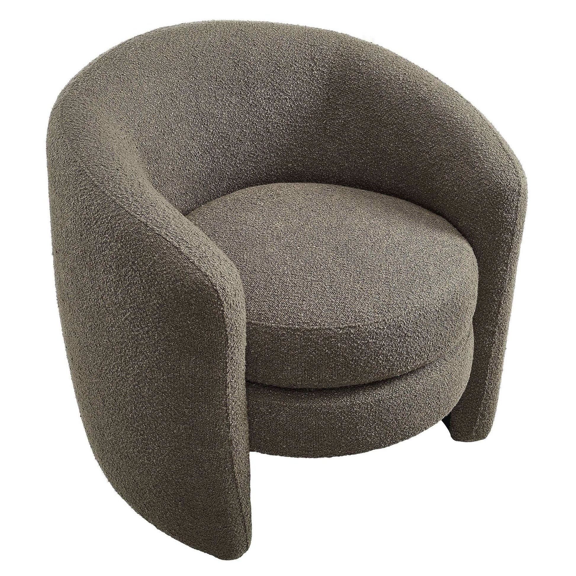 Affinity Upholstered Boucle Fabric Curved Back Armchair by Modway - Best Buy Furniture