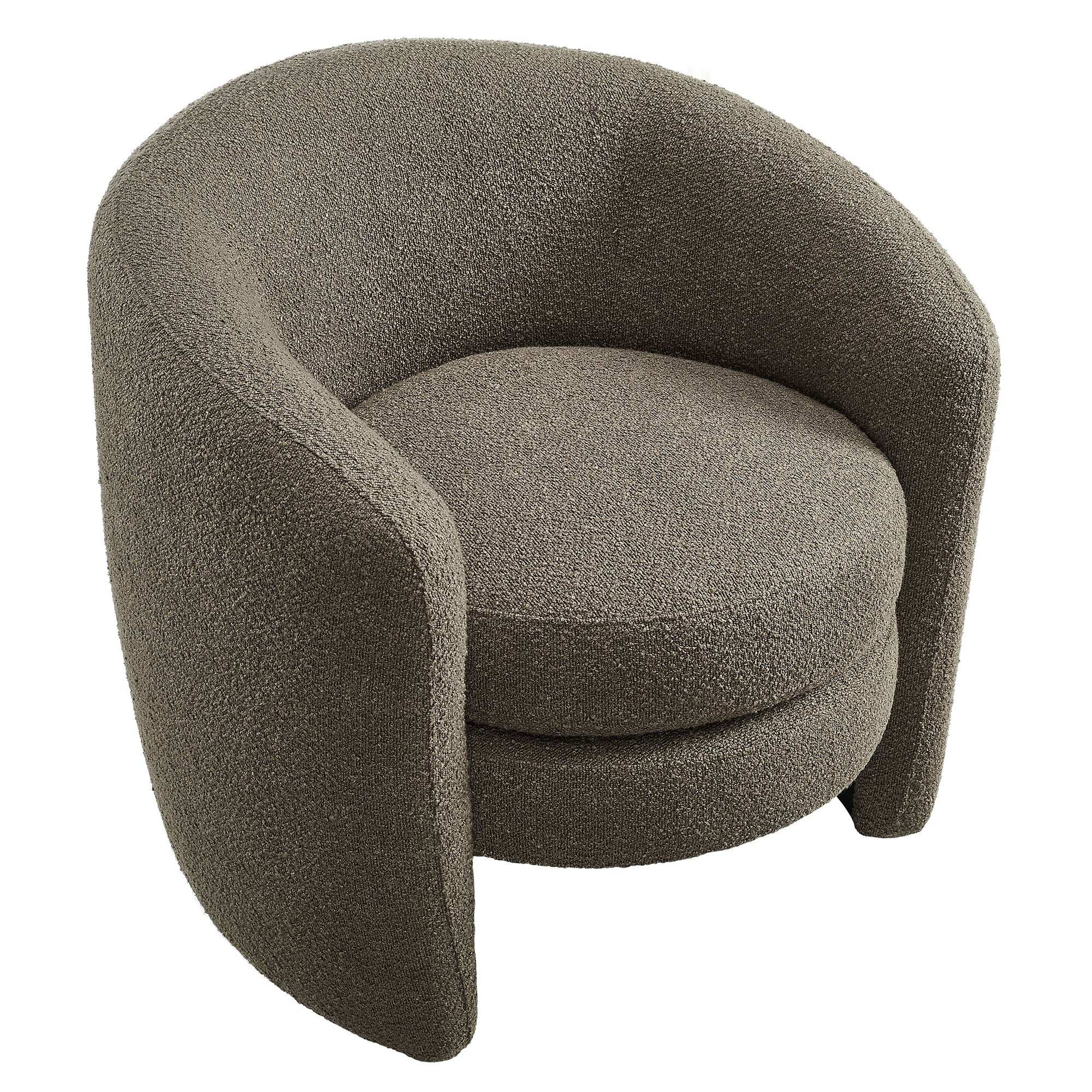 Affinity Upholstered Boucle Fabric Curved Back Armchair by Modway - Best Buy Furniture