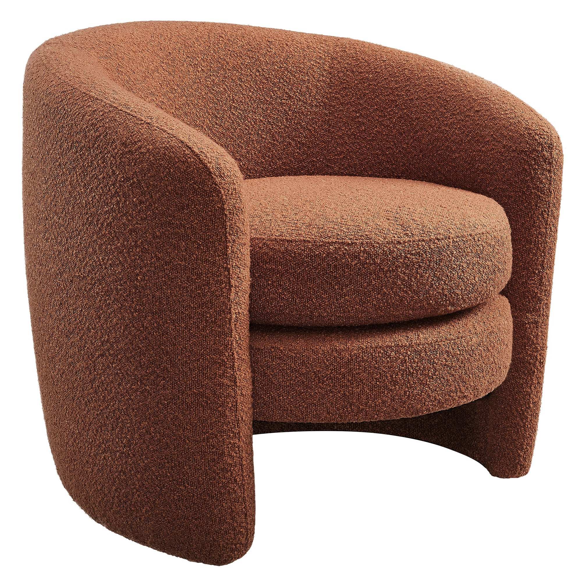 Affinity Upholstered Boucle Fabric Curved Back Armchair by Modway - Best Buy Furniture