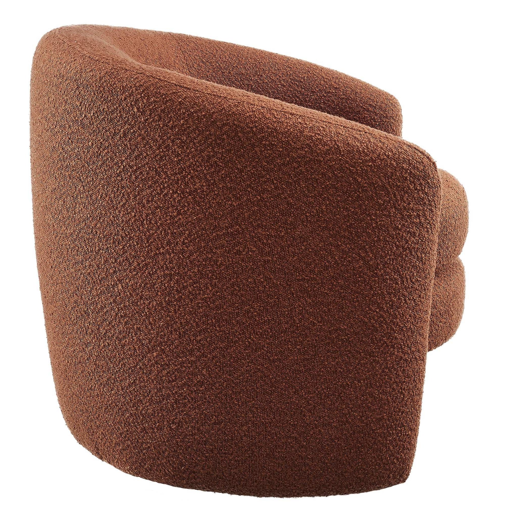 Affinity Upholstered Boucle Fabric Curved Back Armchair by Modway - Best Buy Furniture
