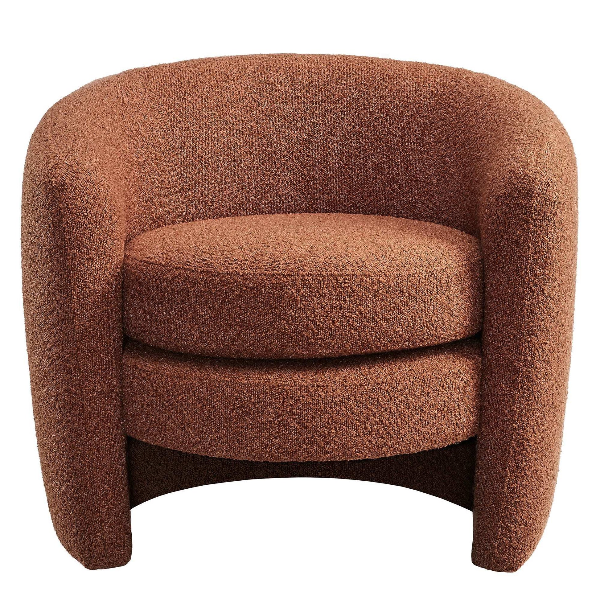 Affinity Upholstered Boucle Fabric Curved Back Armchair by Modway - Best Buy Furniture