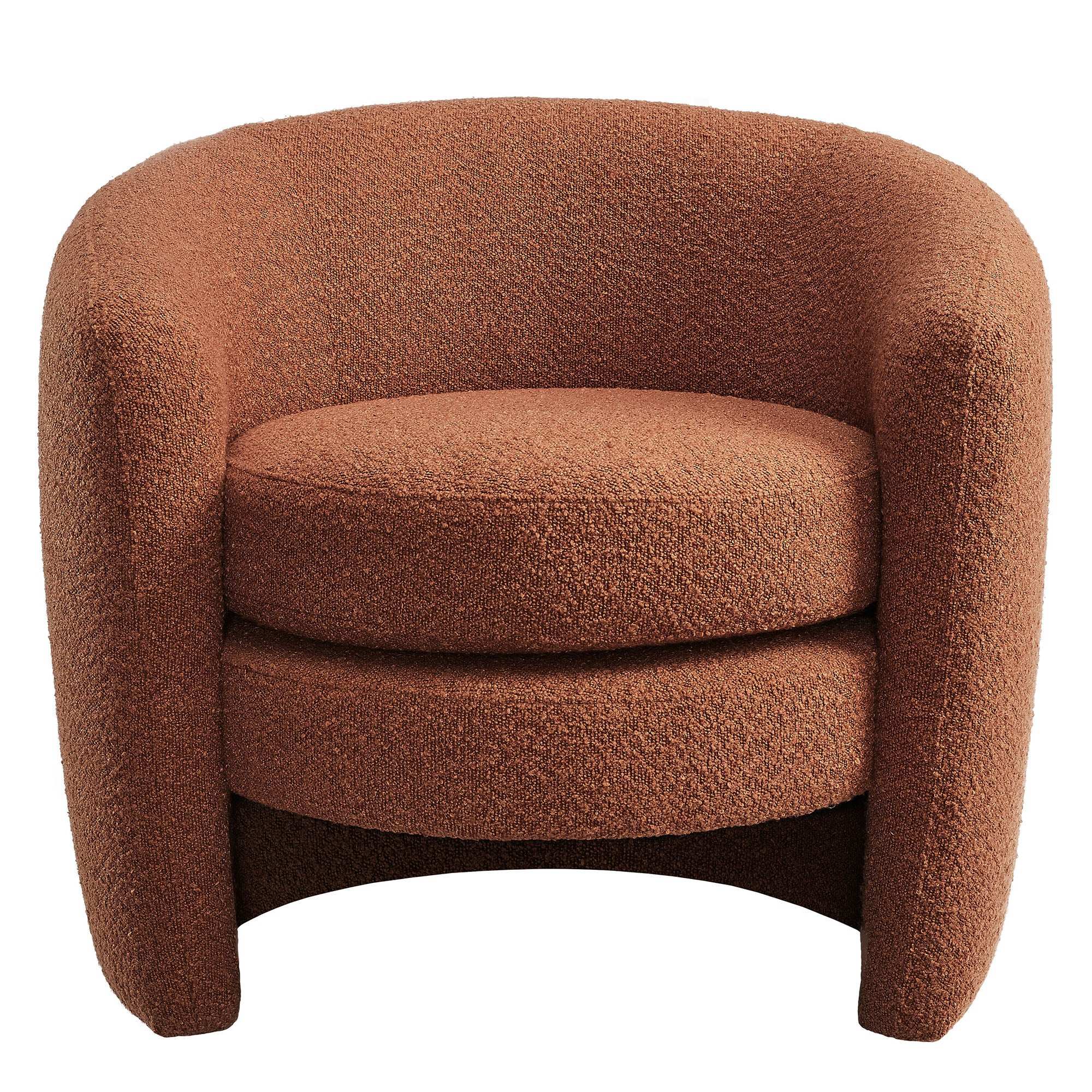 Affinity Upholstered Boucle Fabric Curved Back Armchair by Modway - Best Buy Furniture