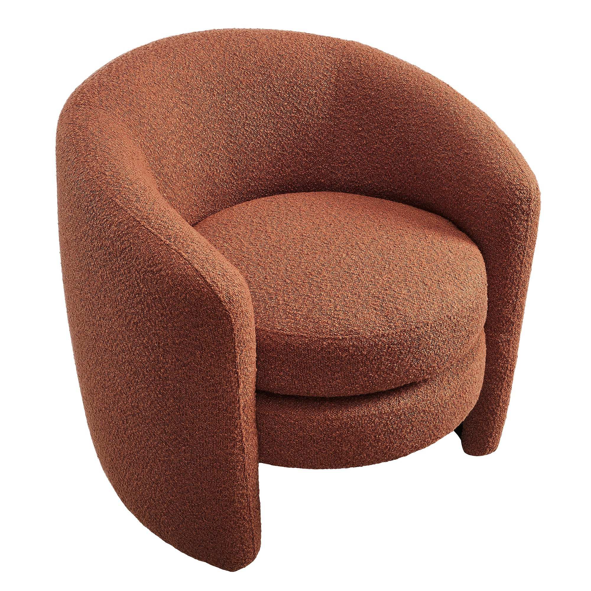 Affinity Upholstered Boucle Fabric Curved Back Armchair by Modway - Best Buy Furniture