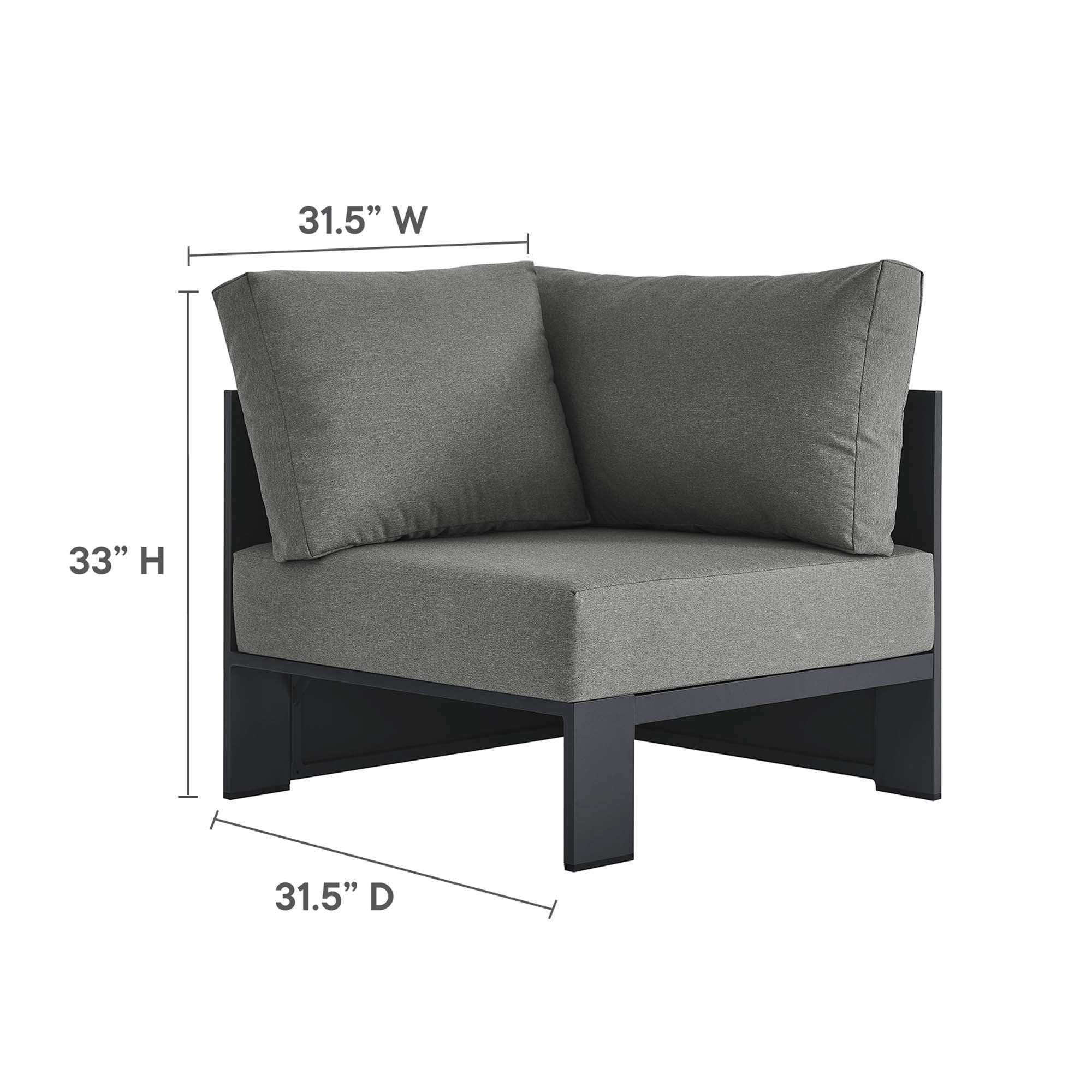 Tahoe 3-Piece Outdoor Patio Powder-Coated Aluminum Sectional Sofa Set by Modway - Best Buy Furniture