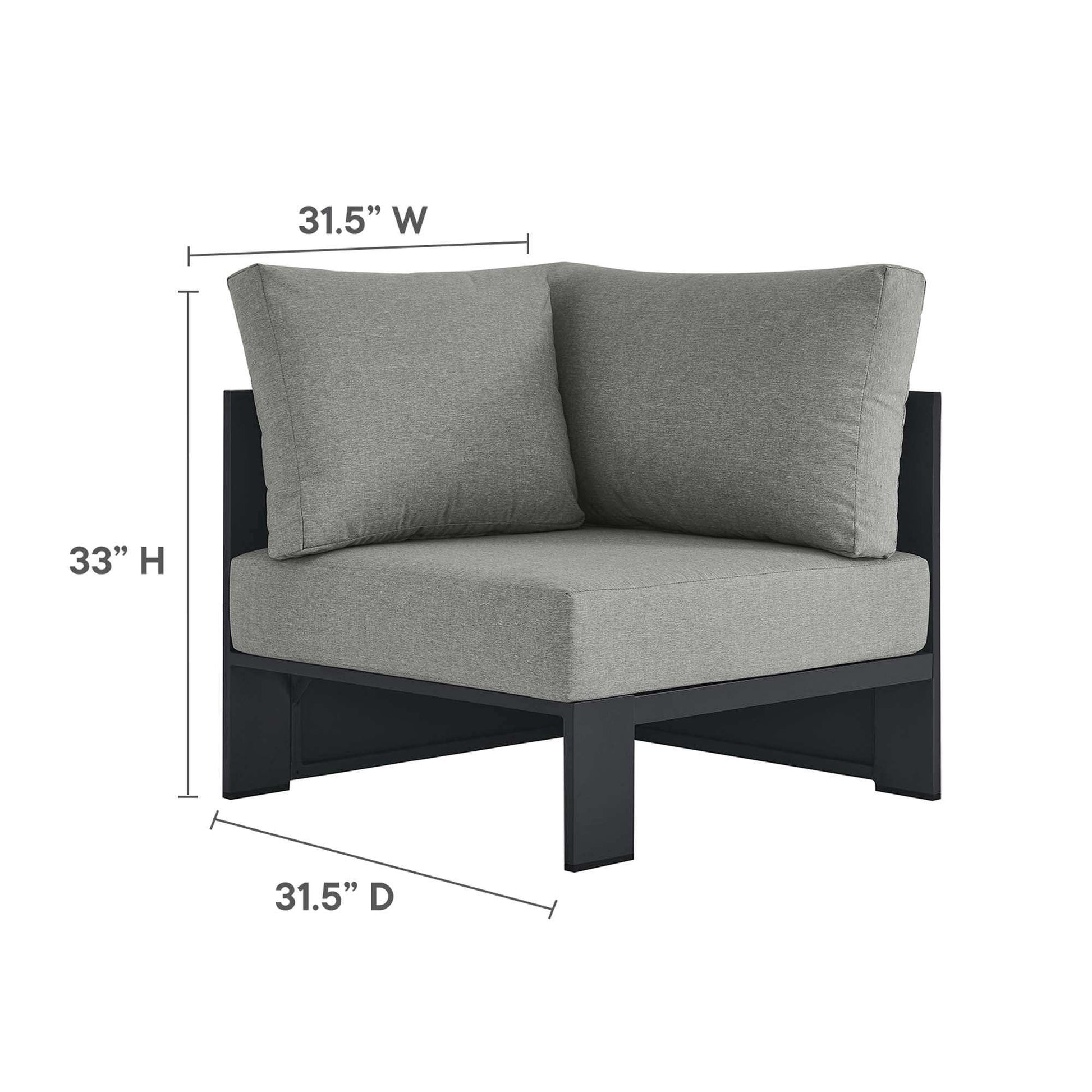 Tahoe 3-Piece Outdoor Patio Powder-Coated Aluminum Sectional Sofa Set by Modway - Best Buy Furniture