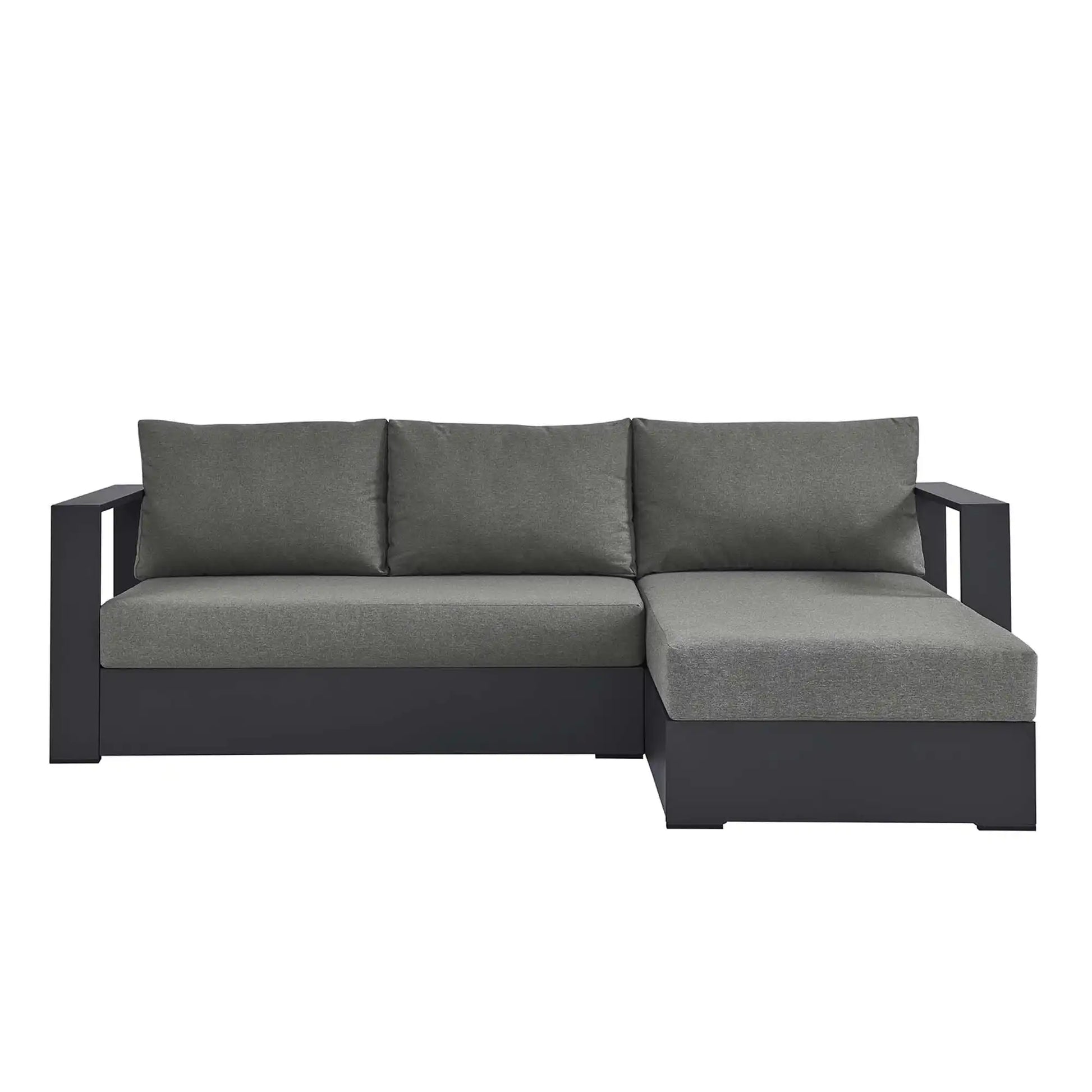 Tahoe 2-Piece Outdoor Patio Powder-Coated Aluminum Right-Facing Chaise Sectional Sofa Set by Modway - Best Buy Furniture
