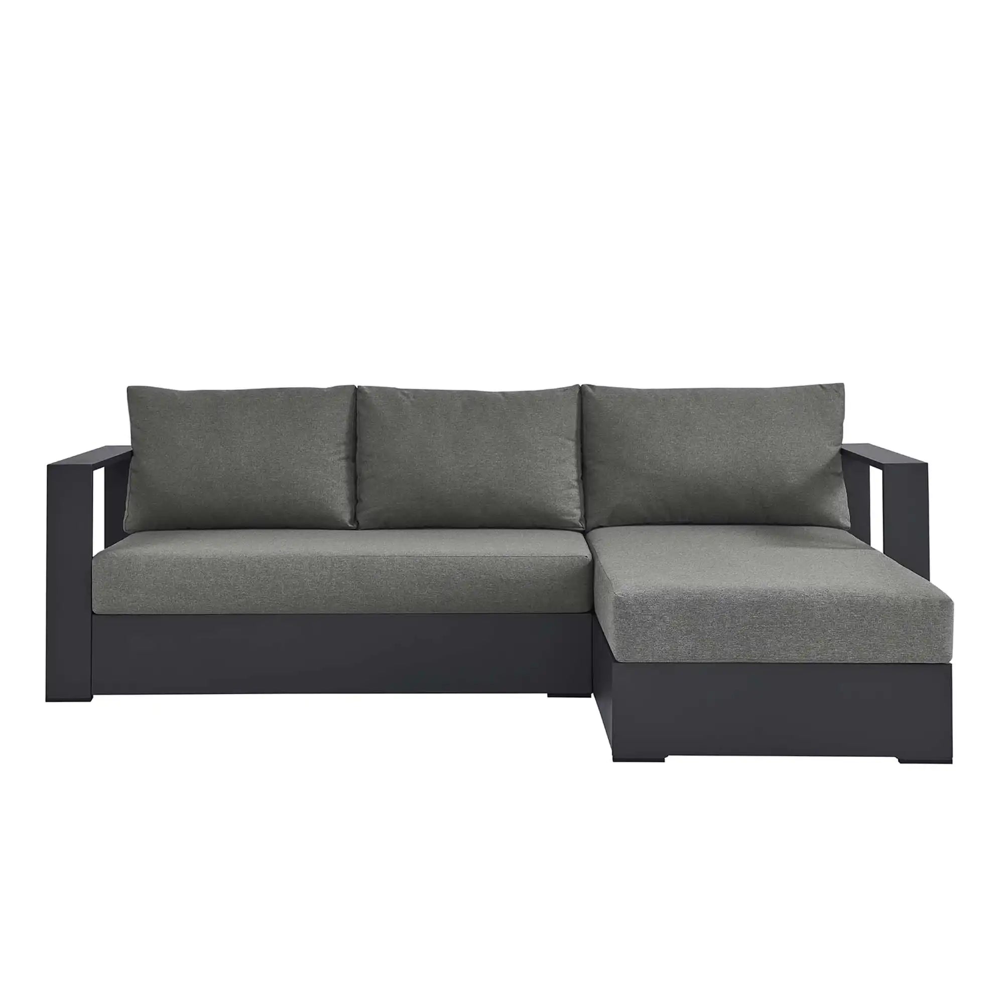 Tahoe 2-Piece Outdoor Patio Powder-Coated Aluminum Right-Facing Chaise Sectional Sofa Set by Modway - Best Buy Furniture