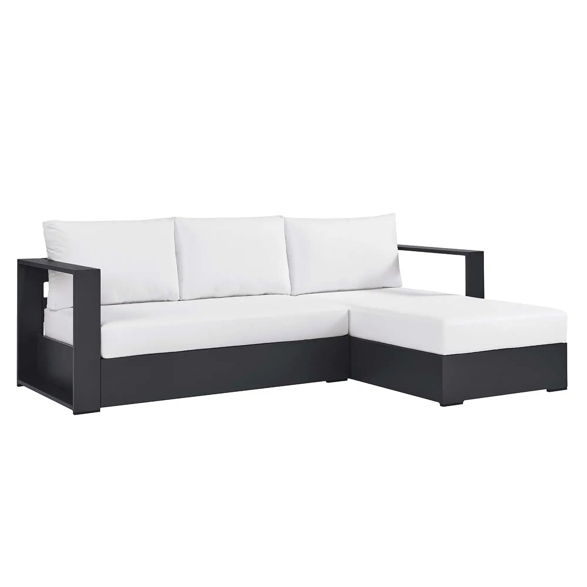 Tahoe 2-Piece Outdoor Patio Powder-Coated Aluminum Right-Facing Chaise Sectional Sofa Set by Modway - Best Buy Furniture