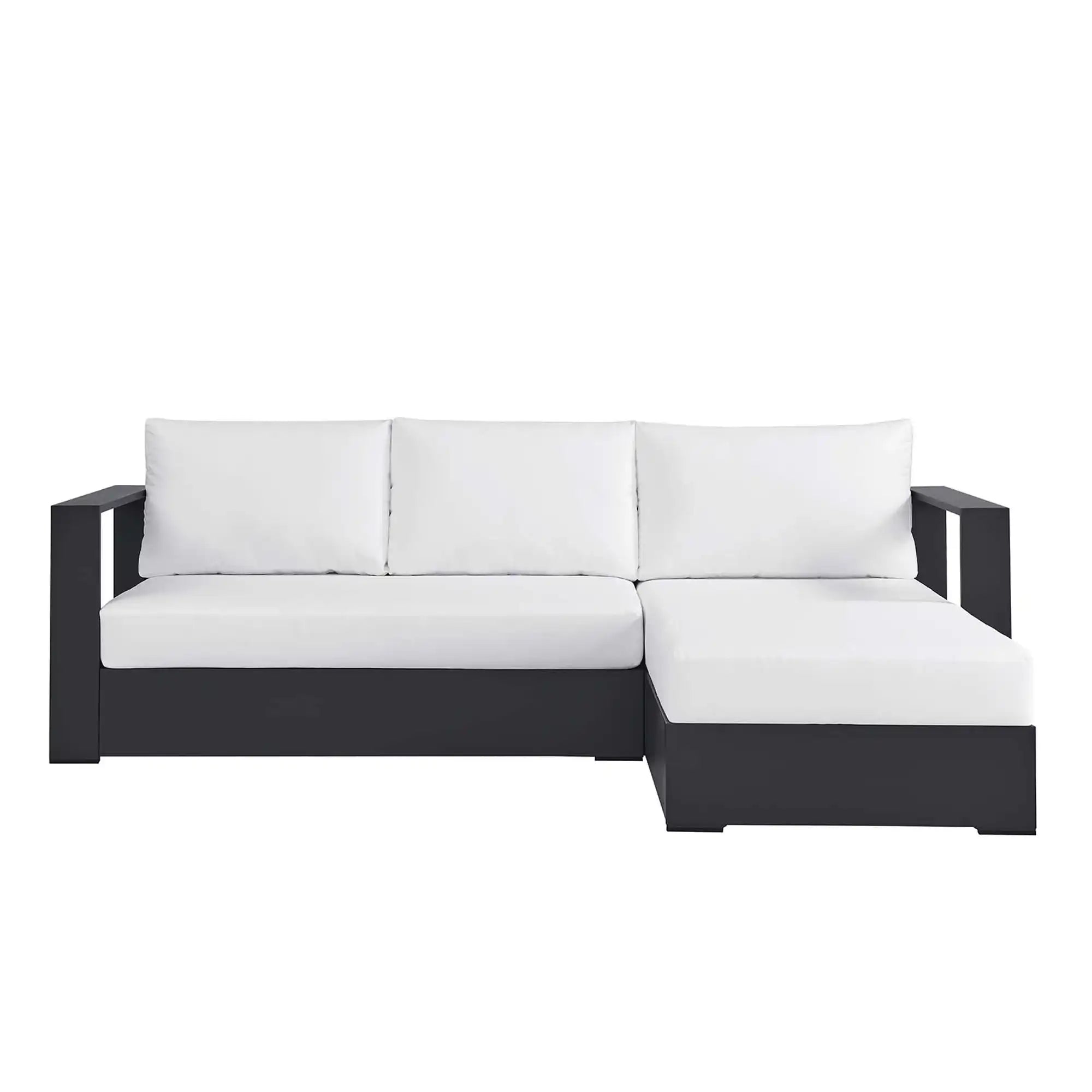 Tahoe 2-Piece Outdoor Patio Powder-Coated Aluminum Right-Facing Chaise Sectional Sofa Set by Modway - Best Buy Furniture
