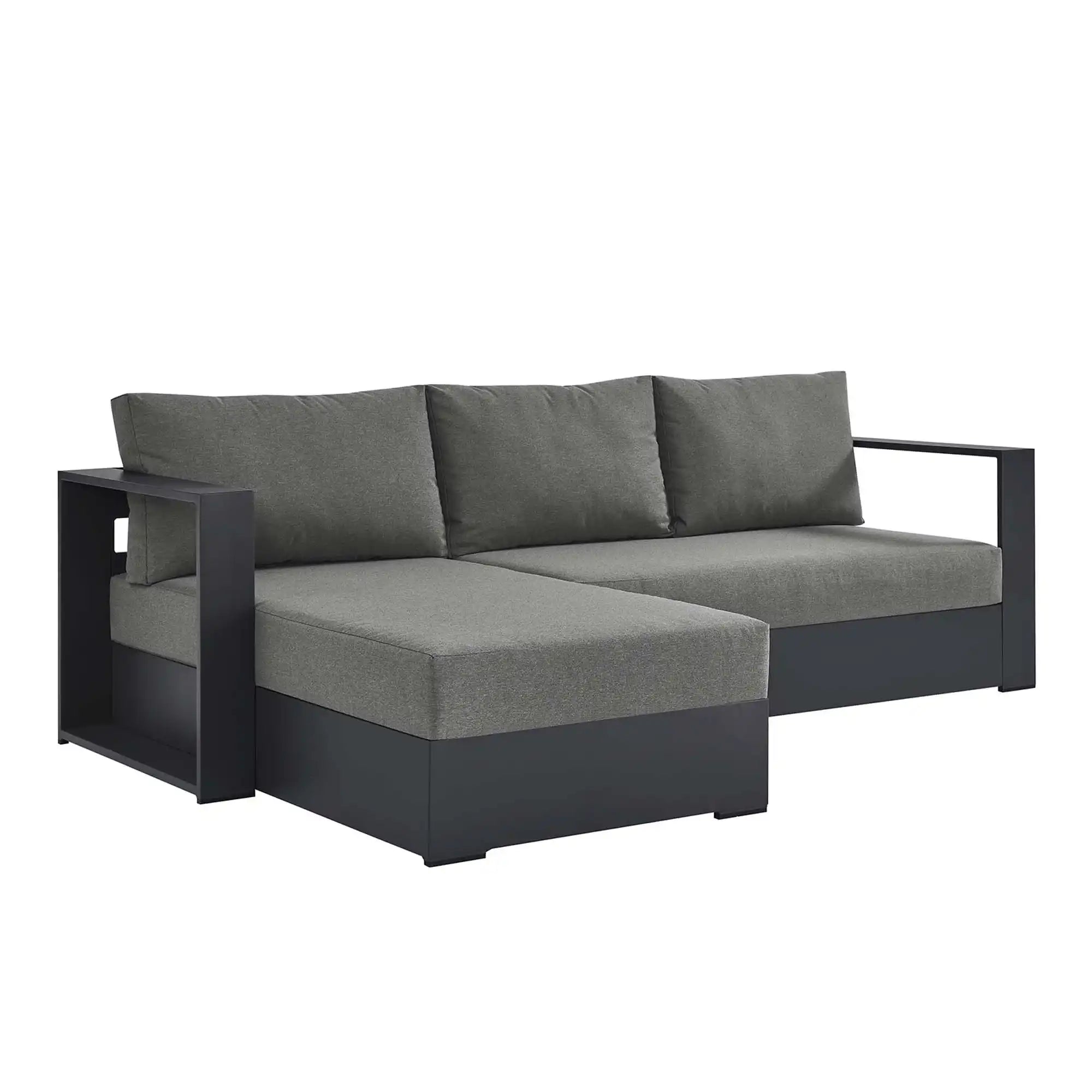 Tahoe 2-Piece Outdoor Patio Powder-Coated Aluminum Left-Facing Chaise Sectional Sofa Set by Modway - Best Buy Furniture