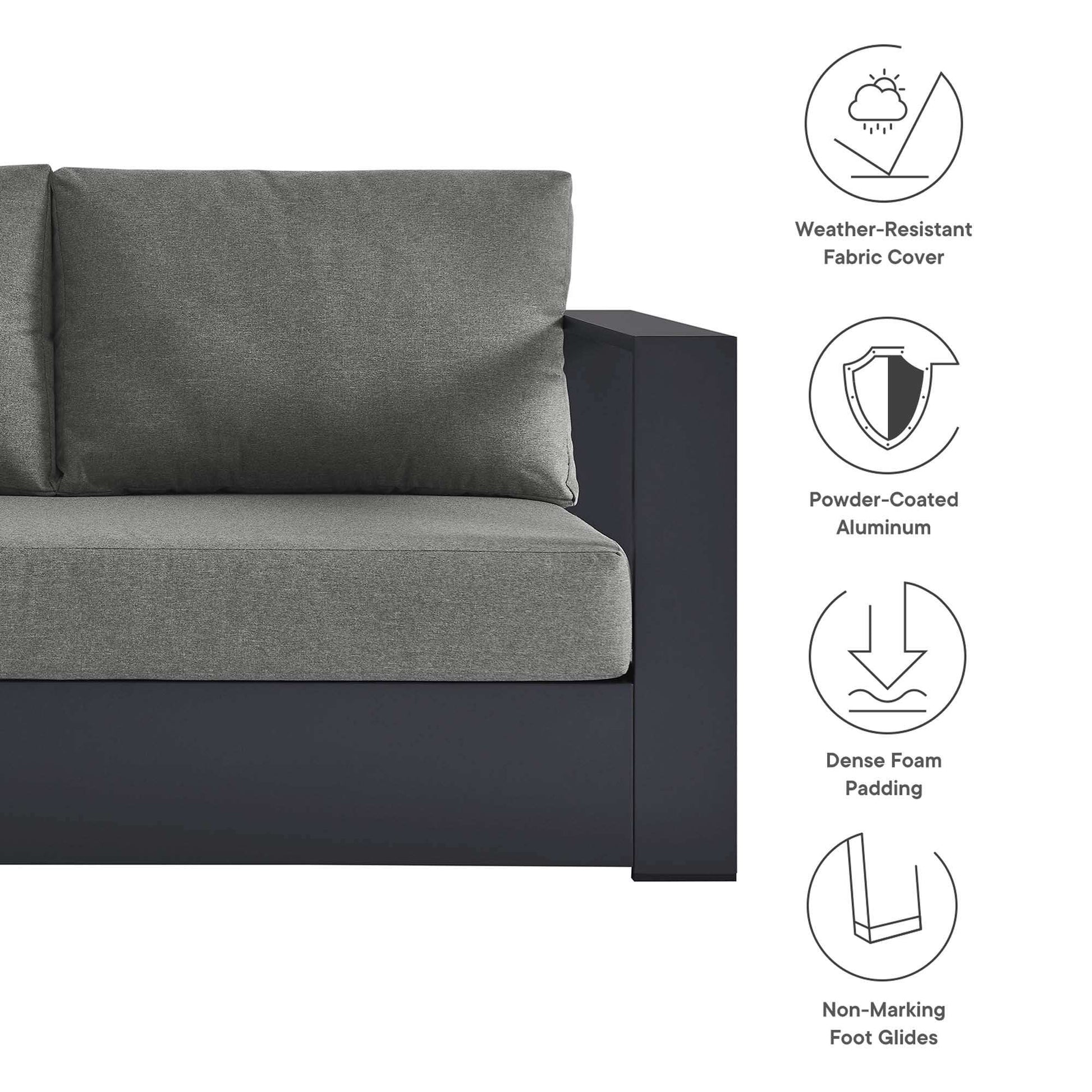 Tahoe 2-Piece Outdoor Patio Powder-Coated Aluminum Left-Facing Chaise Sectional Sofa Set by Modway - Best Buy Furniture
