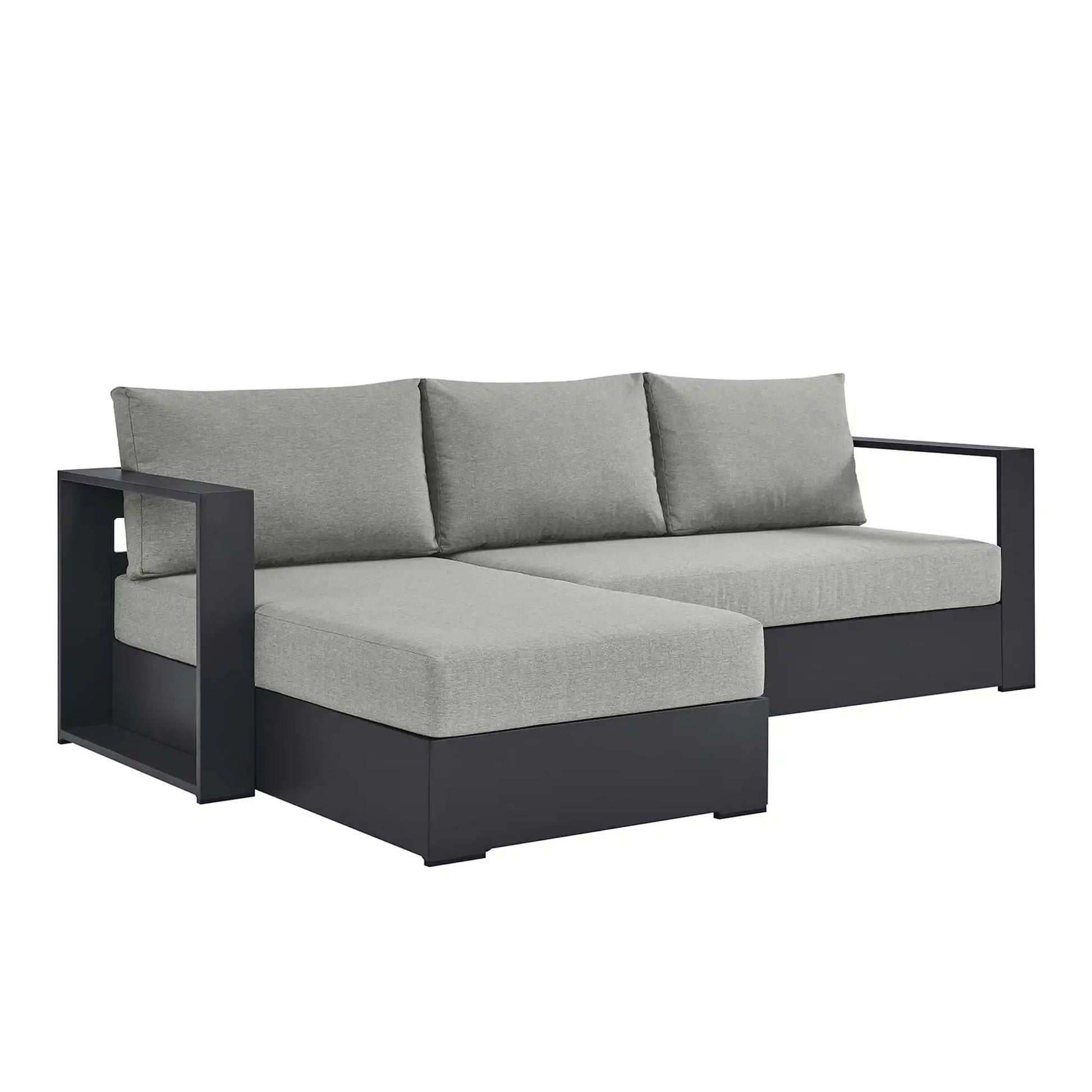 Tahoe 2-Piece Outdoor Patio Powder-Coated Aluminum Left-Facing Chaise Sectional Sofa Set by Modway - Best Buy Furniture