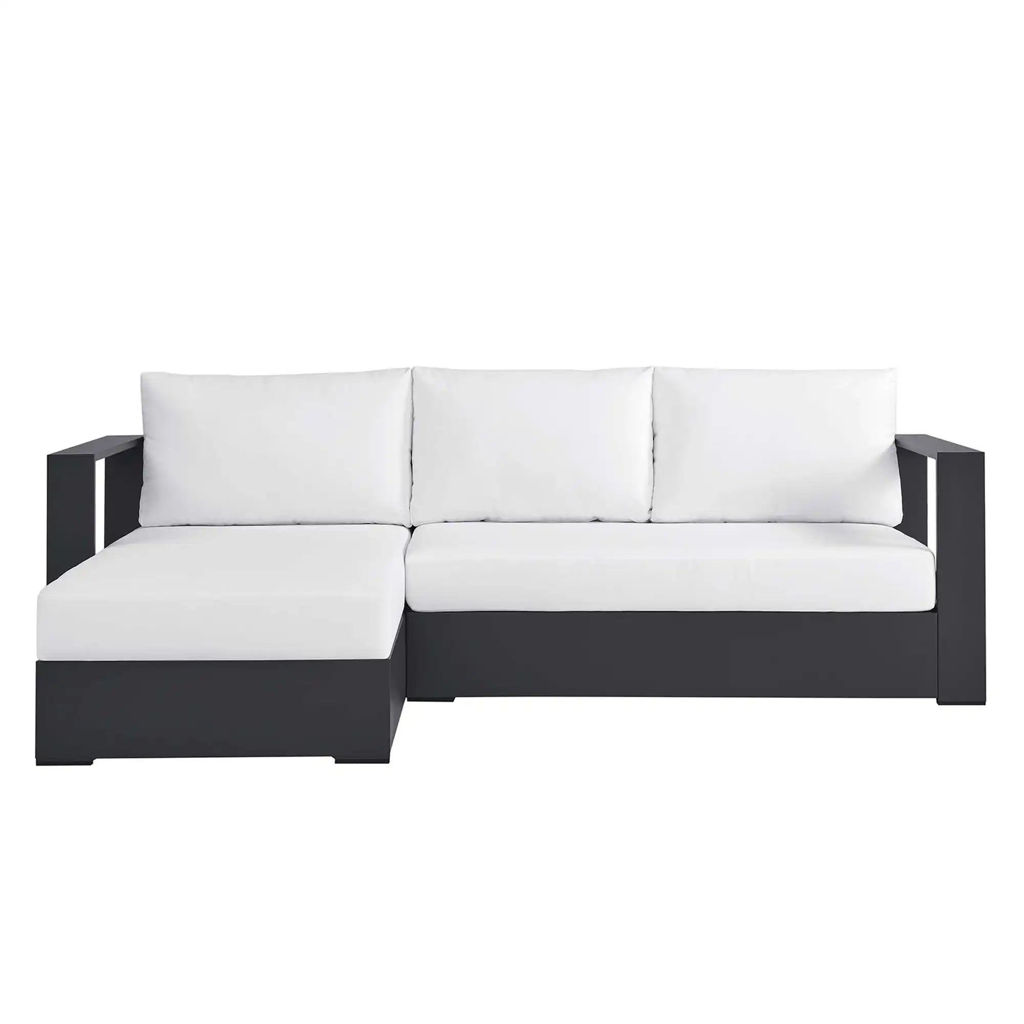 Tahoe 2-Piece Outdoor Patio Powder-Coated Aluminum Left-Facing Chaise Sectional Sofa Set by Modway - Best Buy Furniture