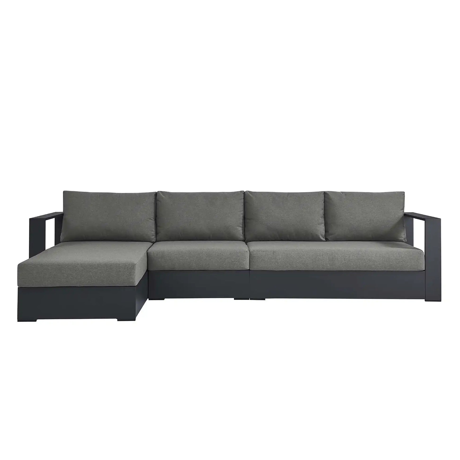 Tahoe 3-Piece Outdoor Patio Powder-Coated Aluminum Left-Facing Chaise Sectional Sofa Set by Modway - Best Buy Furniture