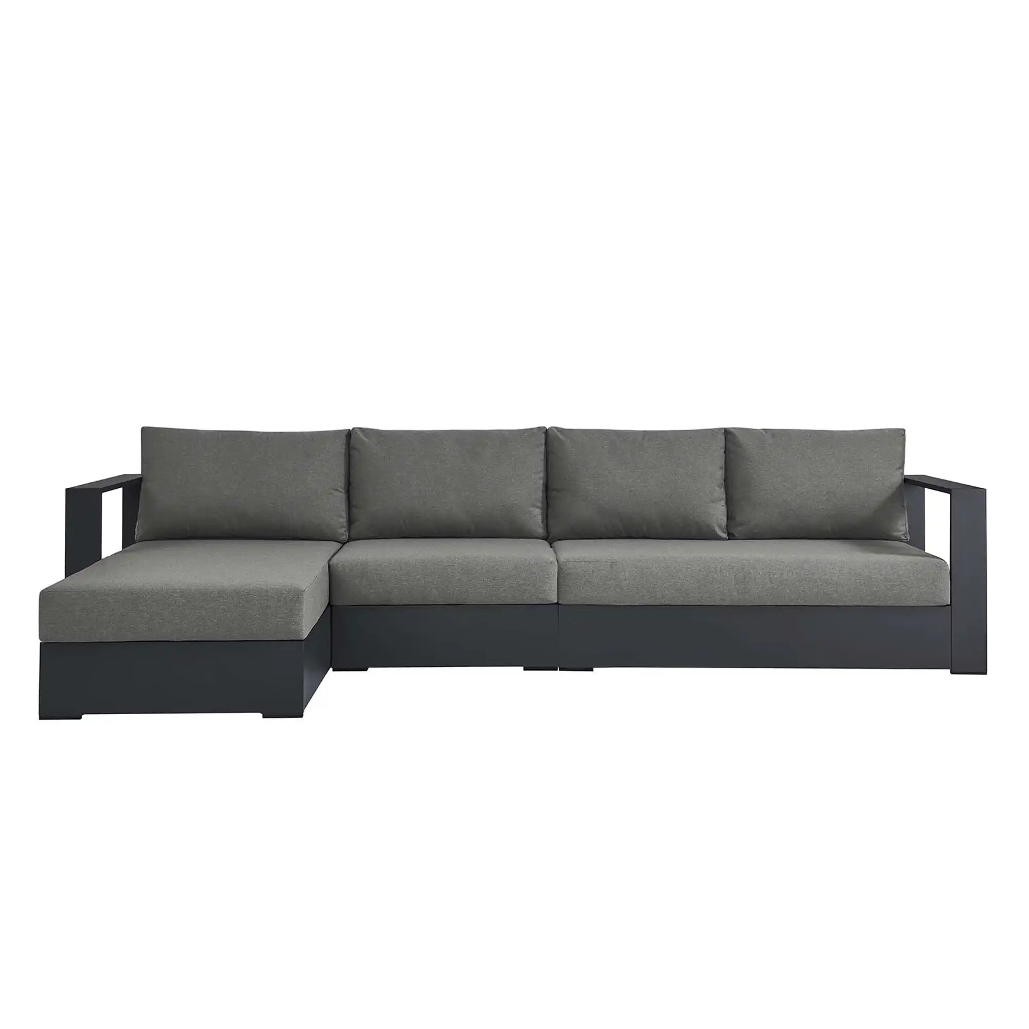 Tahoe 3-Piece Outdoor Patio Powder-Coated Aluminum Left-Facing Chaise Sectional Sofa Set by Modway - Best Buy Furniture