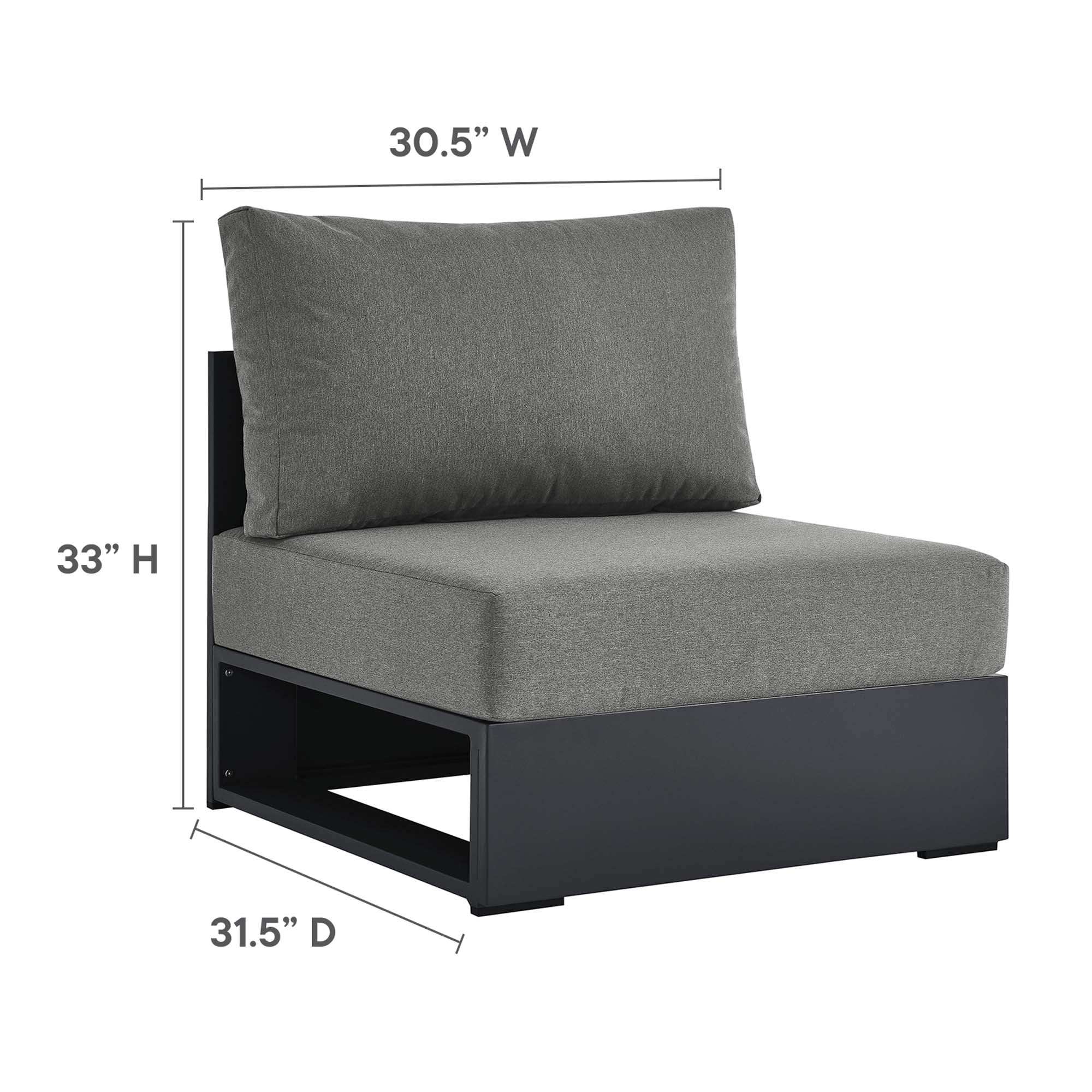 Tahoe 3-Piece Outdoor Patio Powder-Coated Aluminum Left-Facing Chaise Sectional Sofa Set by Modway - Best Buy Furniture