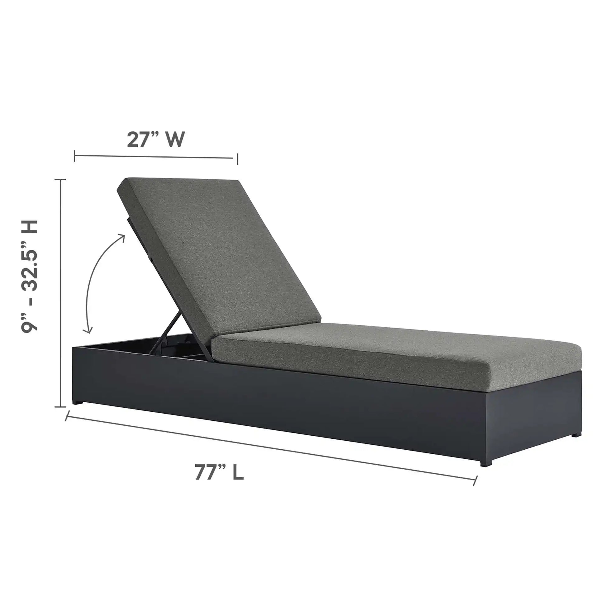 Tahoe 3-Piece Outdoor Patio Powder-Coated Aluminum Chaise Lounge Set by Modway - Best Buy Furniture