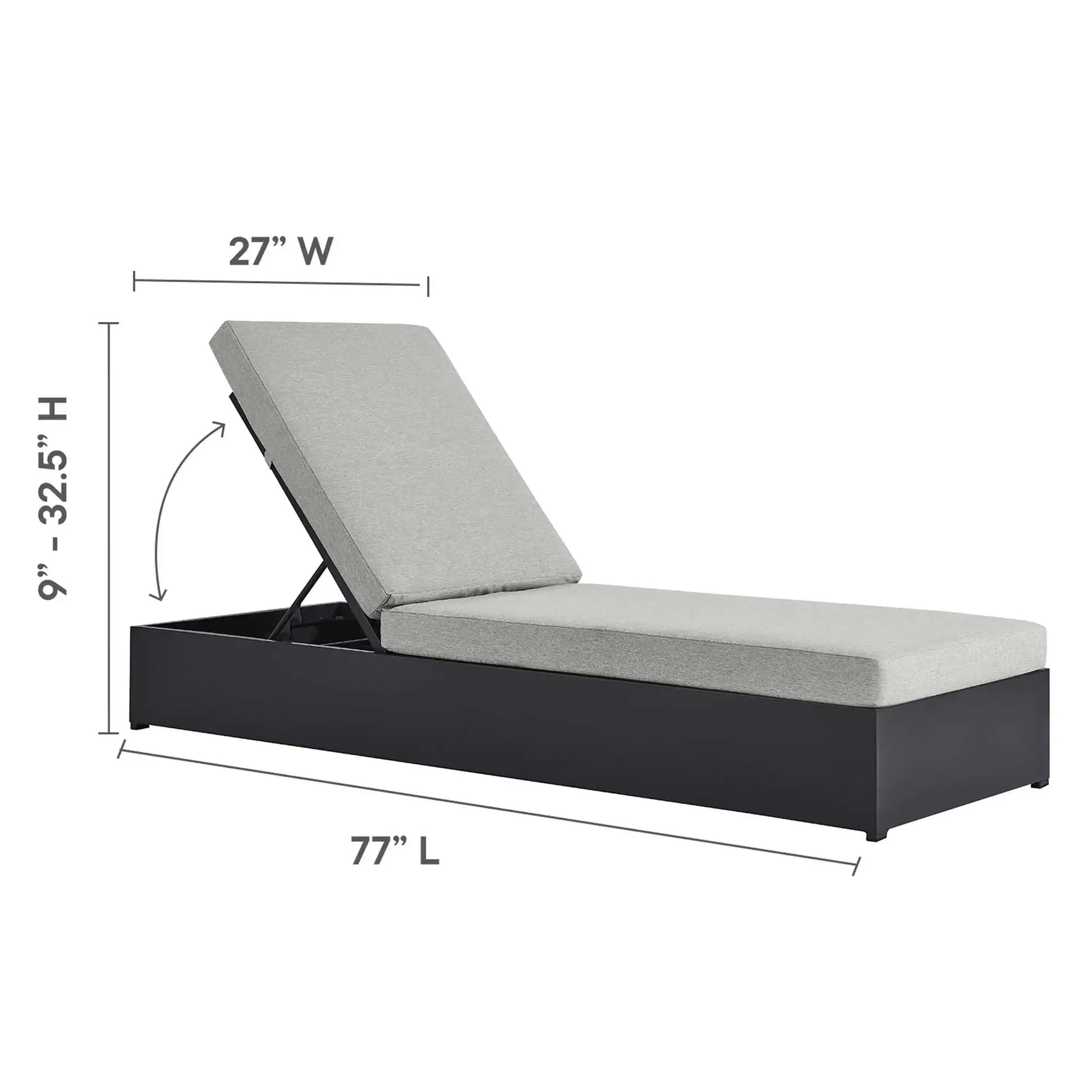 Tahoe 3-Piece Outdoor Patio Powder-Coated Aluminum Chaise Lounge Set by Modway - Best Buy Furniture