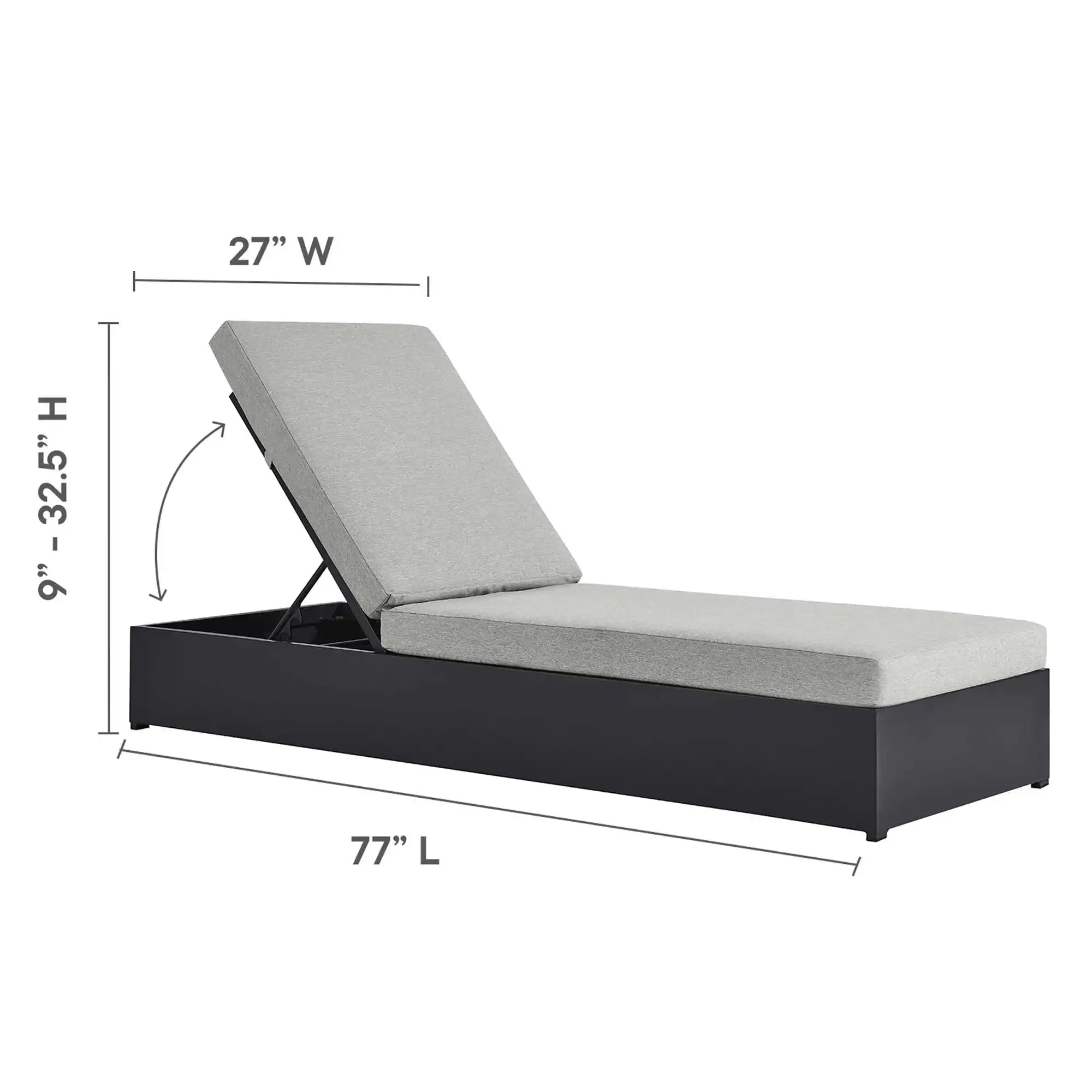 Tahoe 3-Piece Outdoor Patio Powder-Coated Aluminum Chaise Lounge Set by Modway - Best Buy Furniture