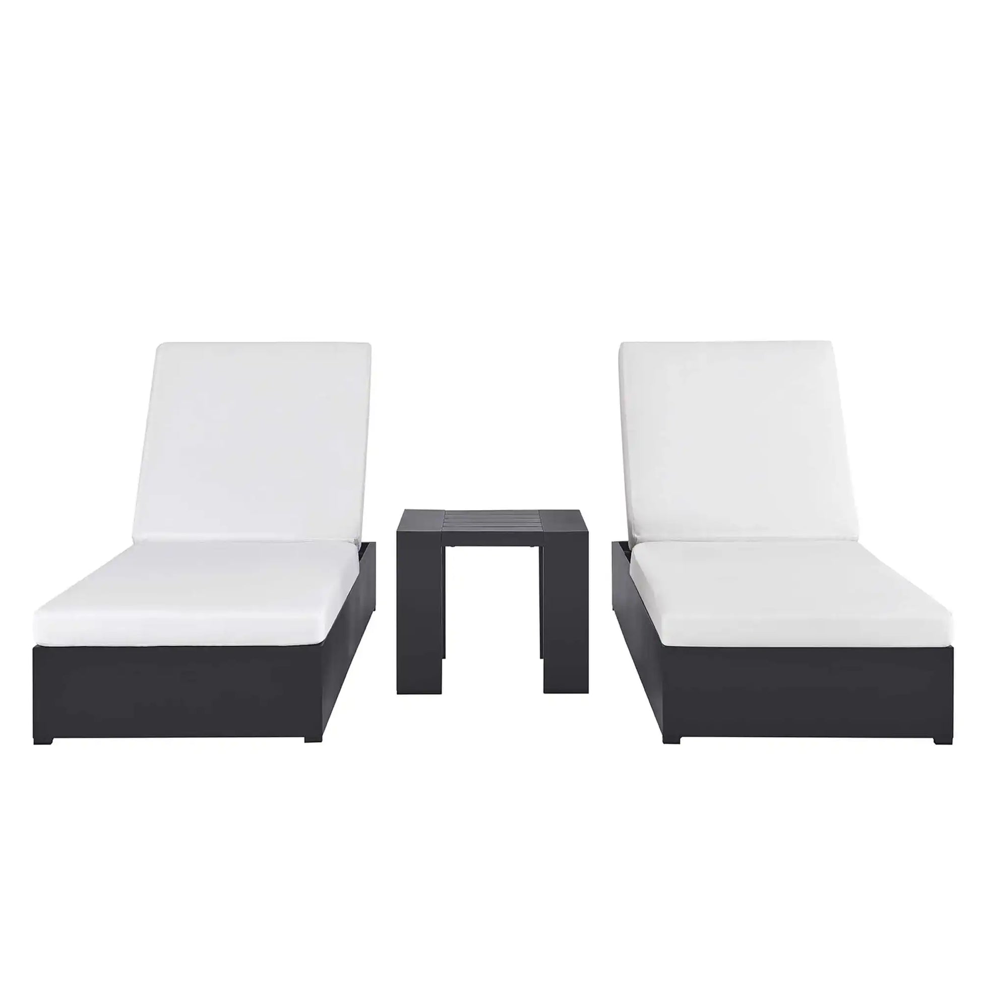 Tahoe 3-Piece Outdoor Patio Powder-Coated Aluminum Chaise Lounge Set by Modway - Best Buy Furniture
