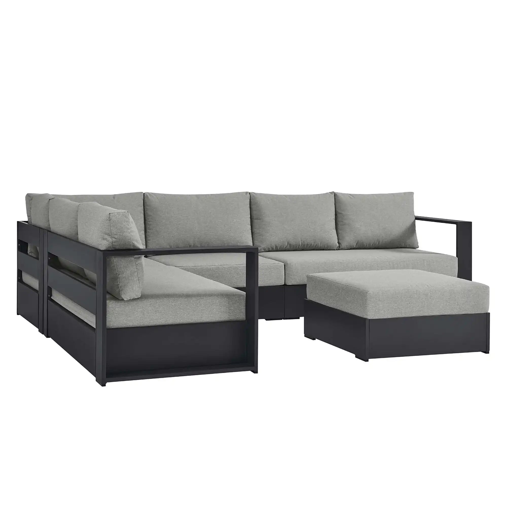 Tahoe 5-Piece Outdoor Patio Powder-Coated Aluminum Sectional Sofa Set by Modway - Best Buy Furniture