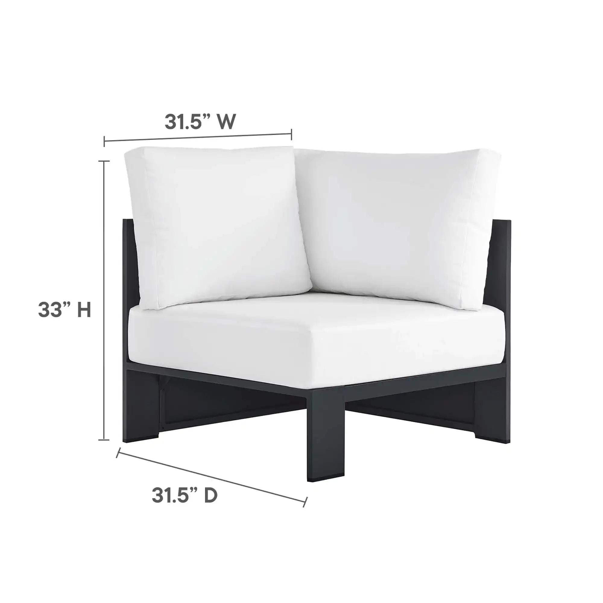 Tahoe 5-Piece Outdoor Patio Powder-Coated Aluminum Sectional Sofa Set by Modway - Best Buy Furniture