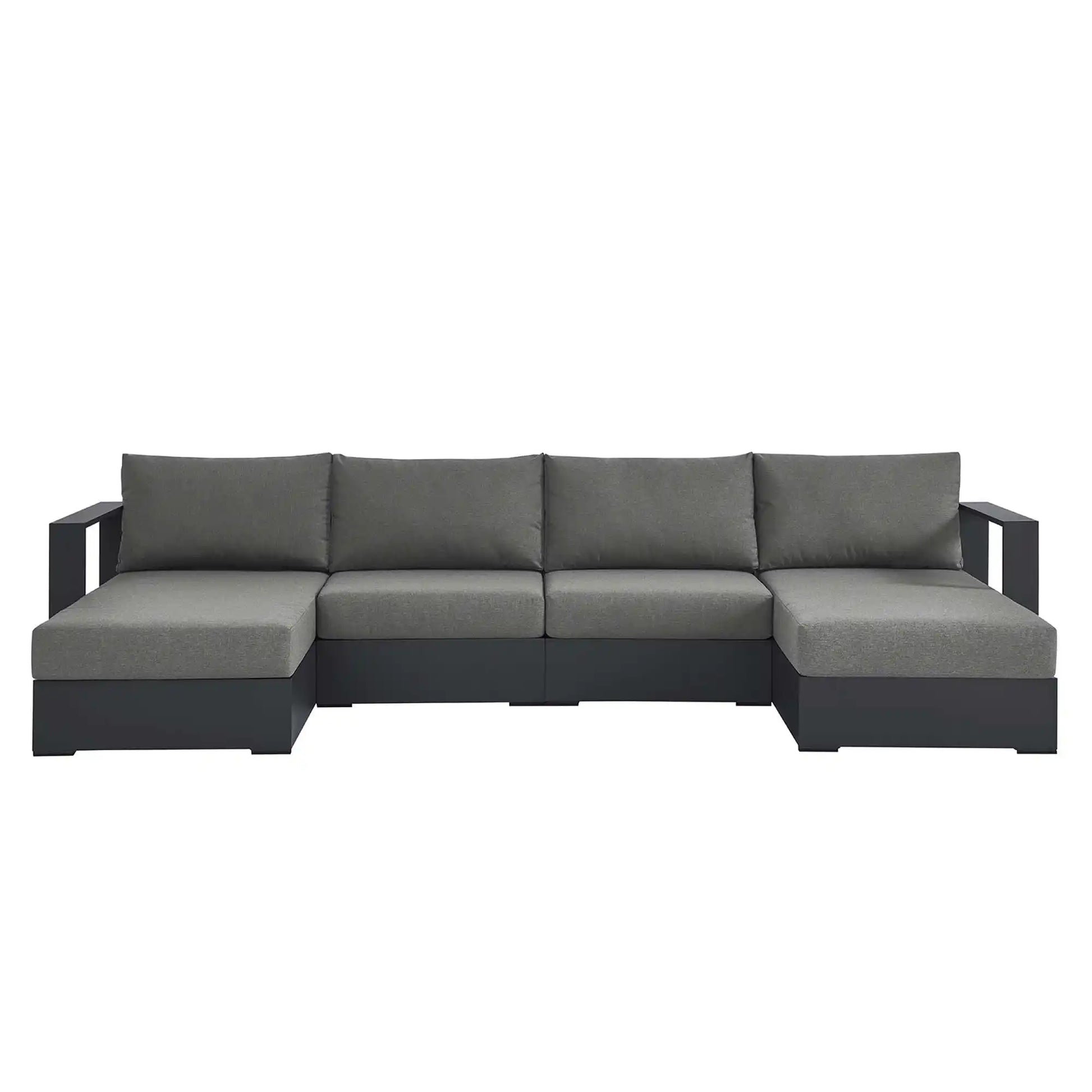 Tahoe 4-Piece Outdoor Patio Powder-Coated Aluminum Sectional Sofa Set by Modway - Best Buy Furniture