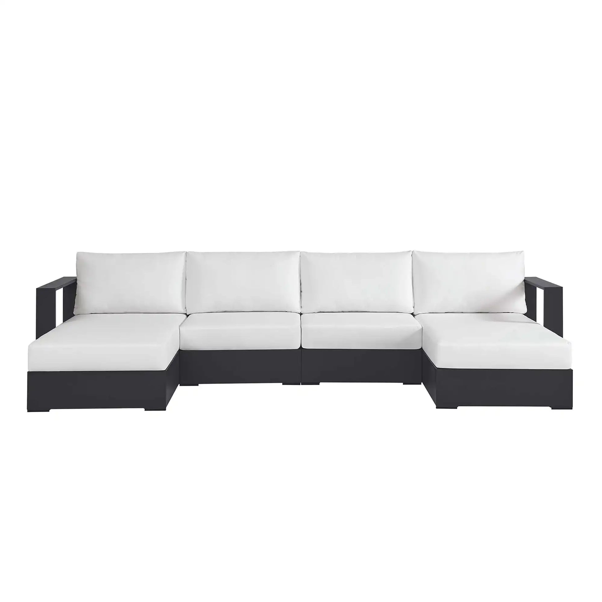 Tahoe 4-Piece Outdoor Patio Powder-Coated Aluminum Sectional Sofa Set by Modway - Best Buy Furniture