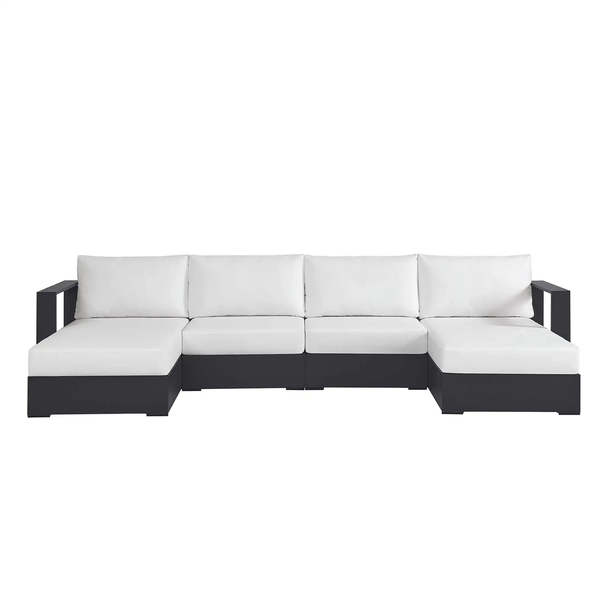 Tahoe 4-Piece Outdoor Patio Powder-Coated Aluminum Sectional Sofa Set by Modway - Best Buy Furniture