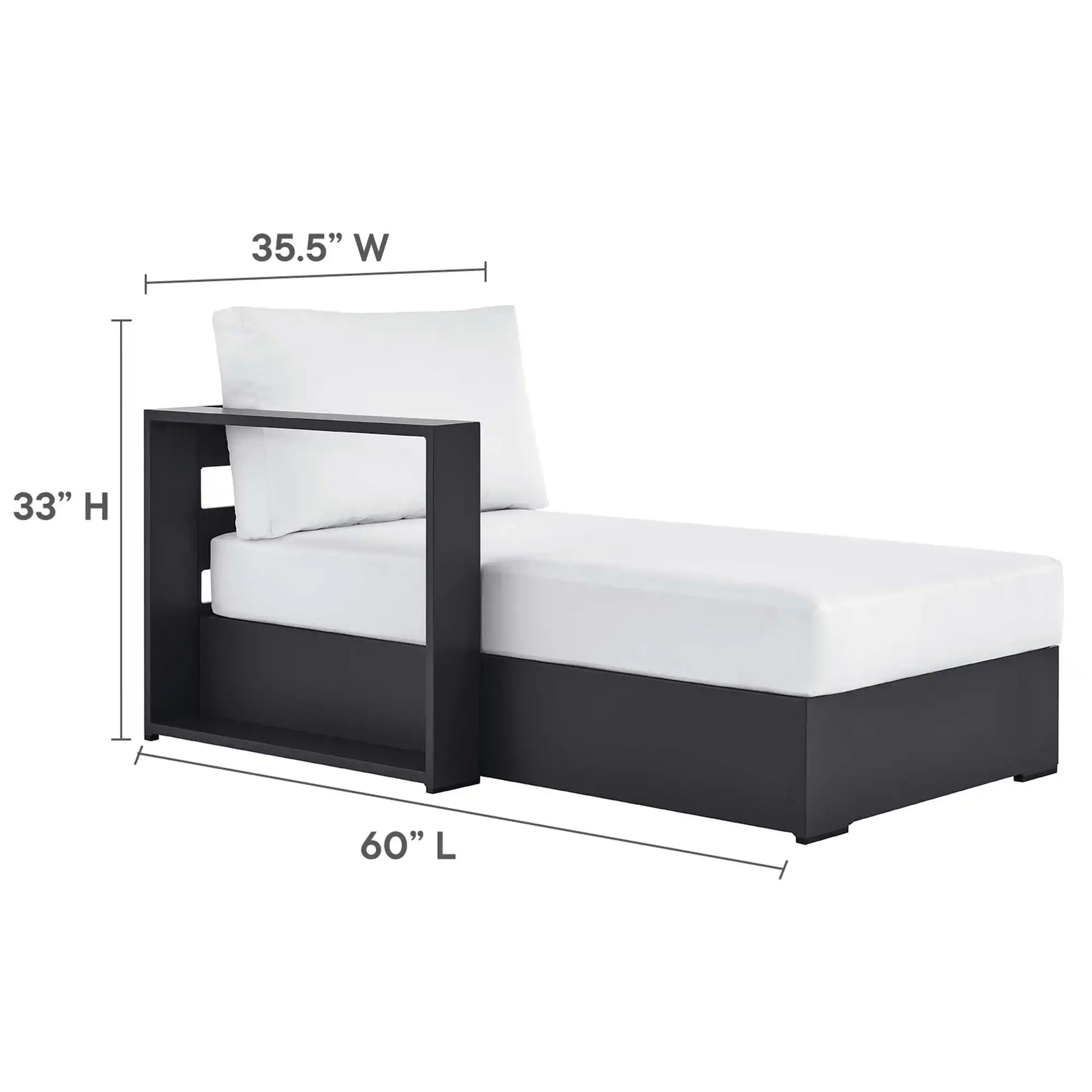 Tahoe 4-Piece Outdoor Patio Powder-Coated Aluminum Sectional Sofa Set by Modway - Best Buy Furniture