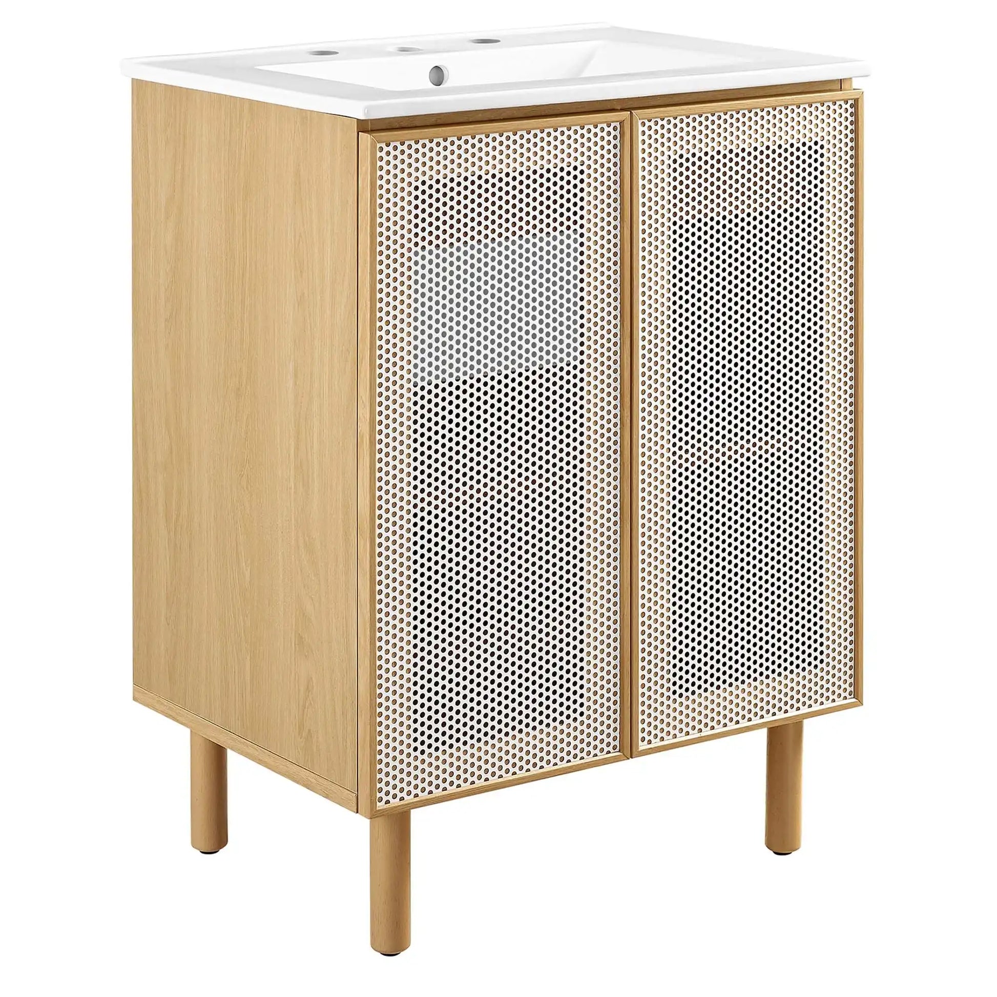 Calla 24" Perforated Metal Bathroom Vanity by Modway - Best Buy Furniture