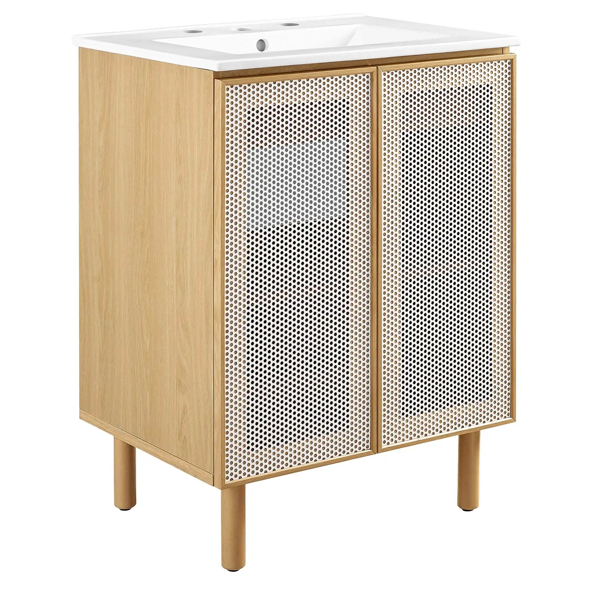 Calla 24" Perforated Metal Bathroom Vanity by Modway - Best Buy Furniture