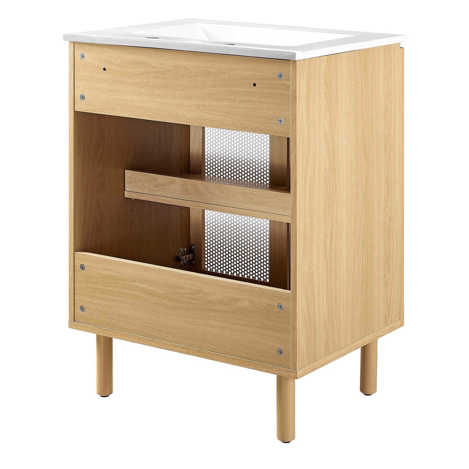 Calla 24" Perforated Metal Bathroom Vanity by Modway - Best Buy Furniture
