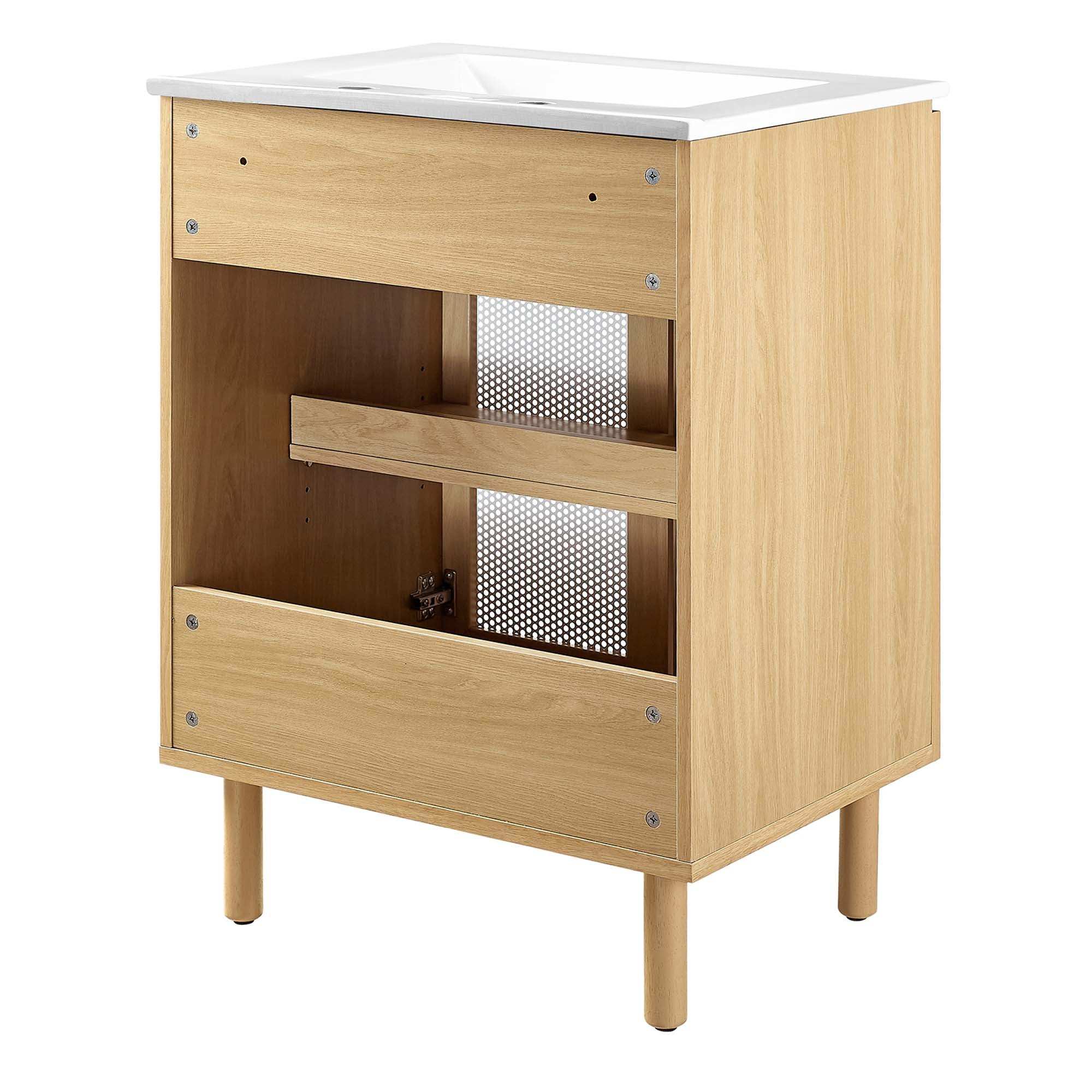 Calla 24" Perforated Metal Bathroom Vanity by Modway - Best Buy Furniture