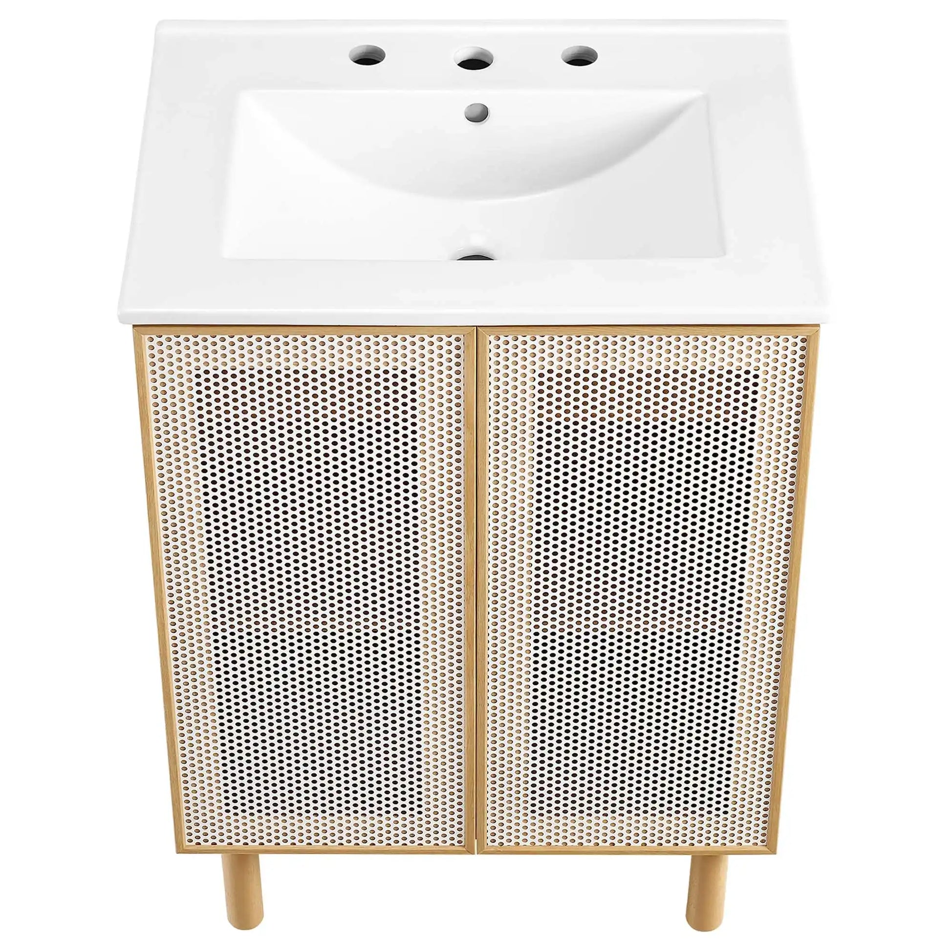 Calla 24" Perforated Metal Bathroom Vanity by Modway - Best Buy Furniture