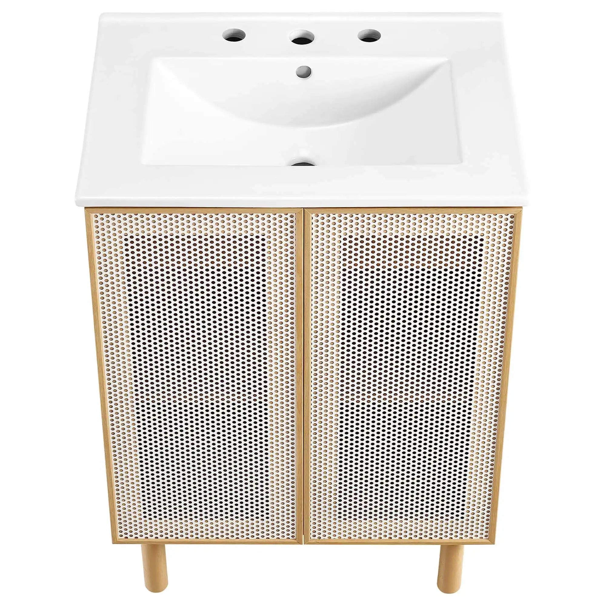 Calla 24" Perforated Metal Bathroom Vanity by Modway - Best Buy Furniture