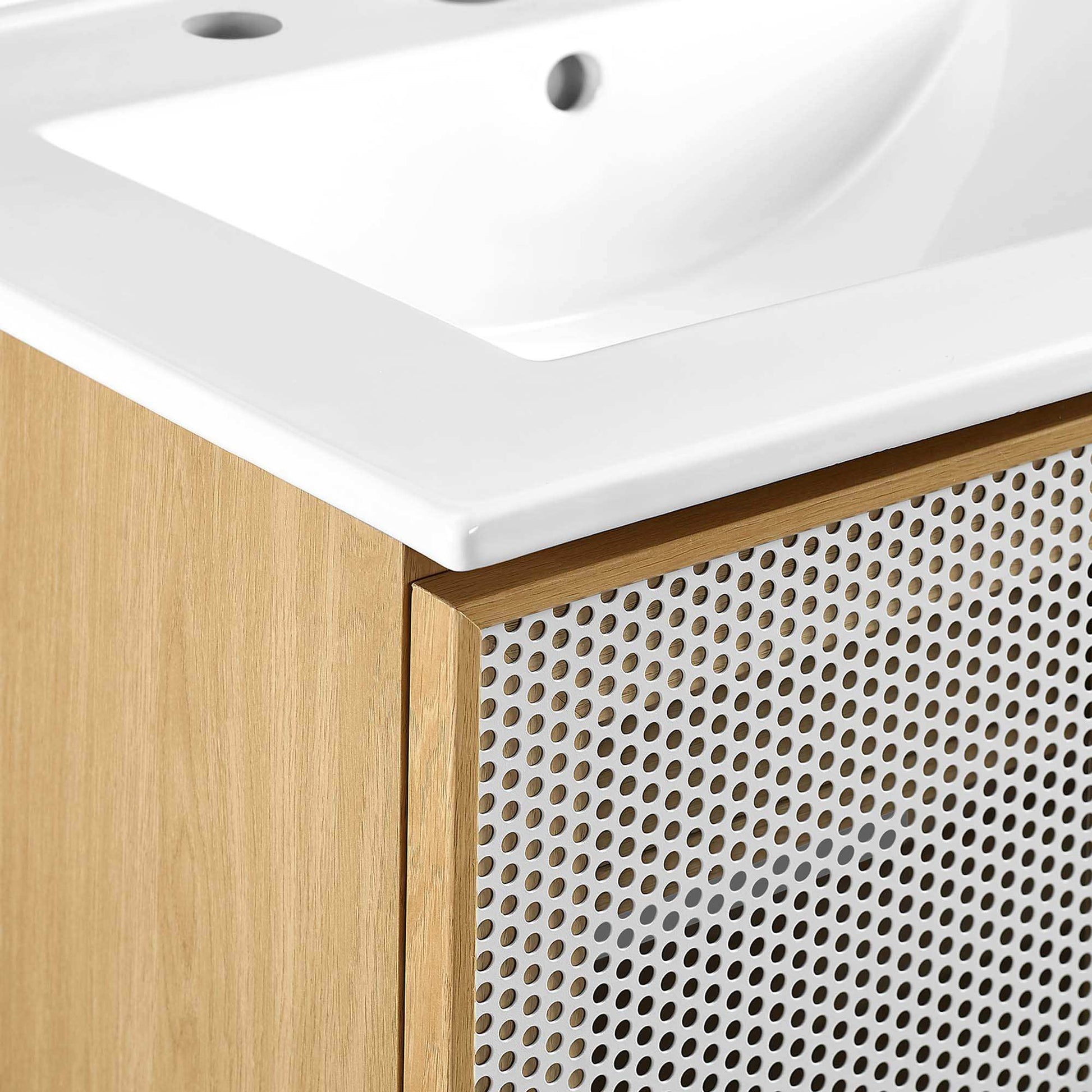 Calla 24" Perforated Metal Bathroom Vanity by Modway - Best Buy Furniture