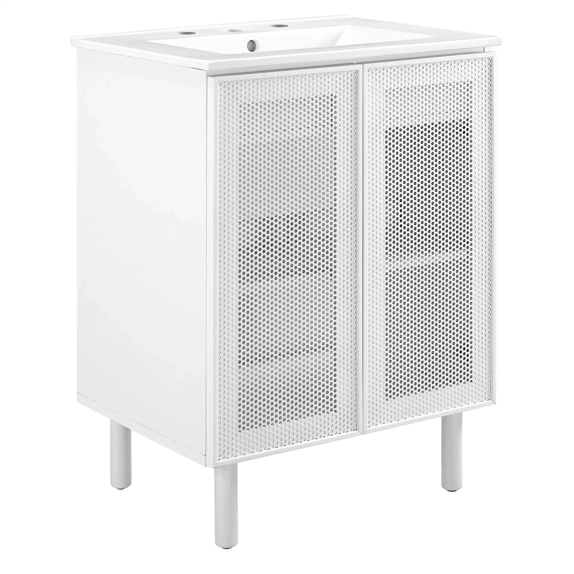 Calla 24" Perforated Metal Bathroom Vanity by Modway - Best Buy Furniture