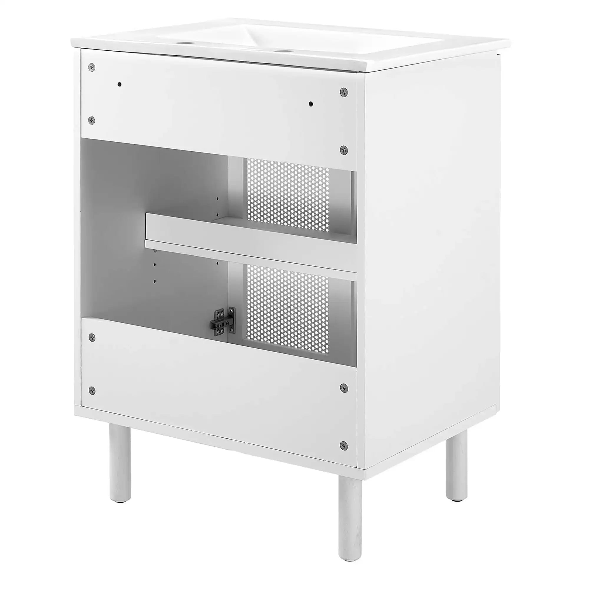 Calla 24" Perforated Metal Bathroom Vanity by Modway - Best Buy Furniture