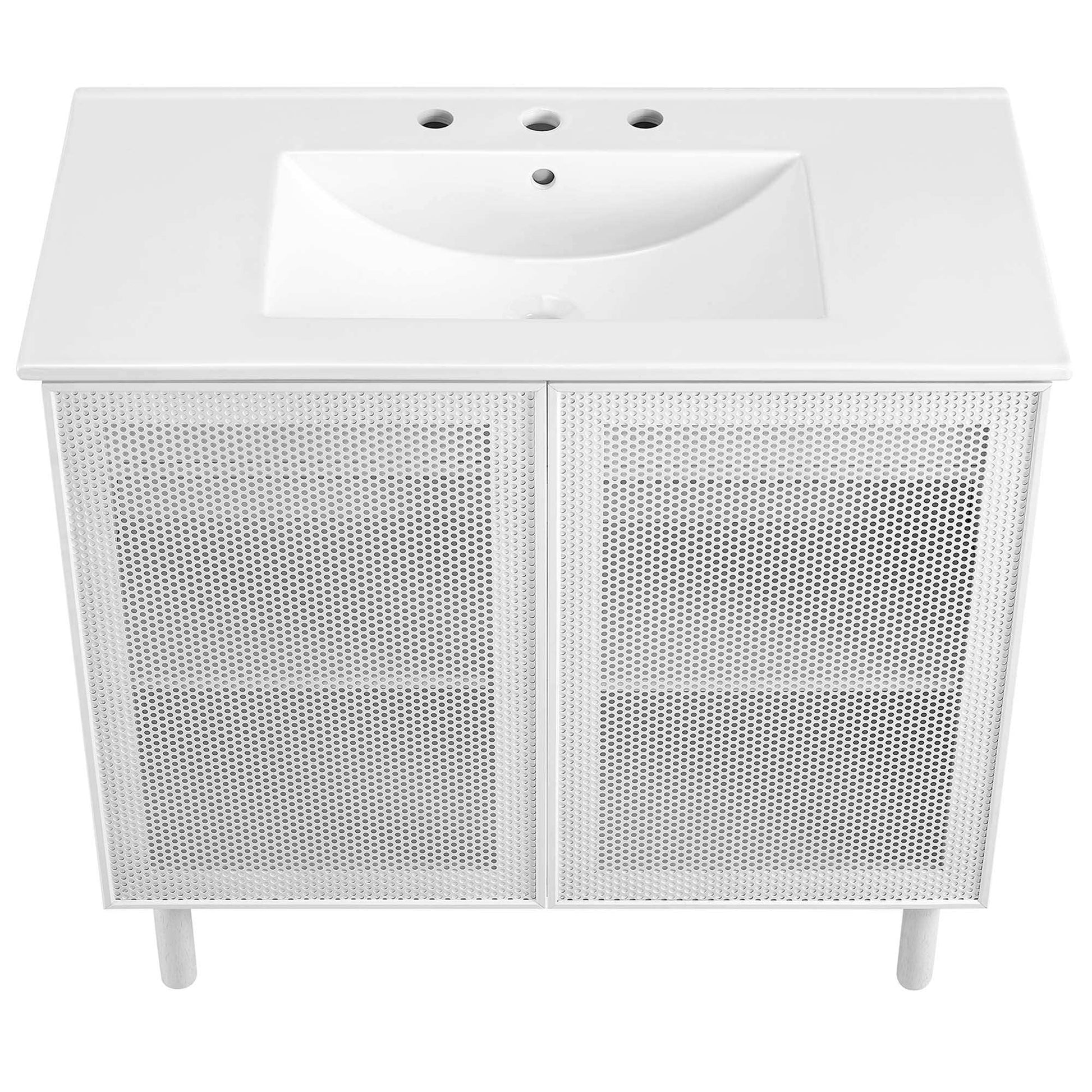 Calla 36" Perforated Metal Bathroom Vanity by Modway - Best Buy Furniture