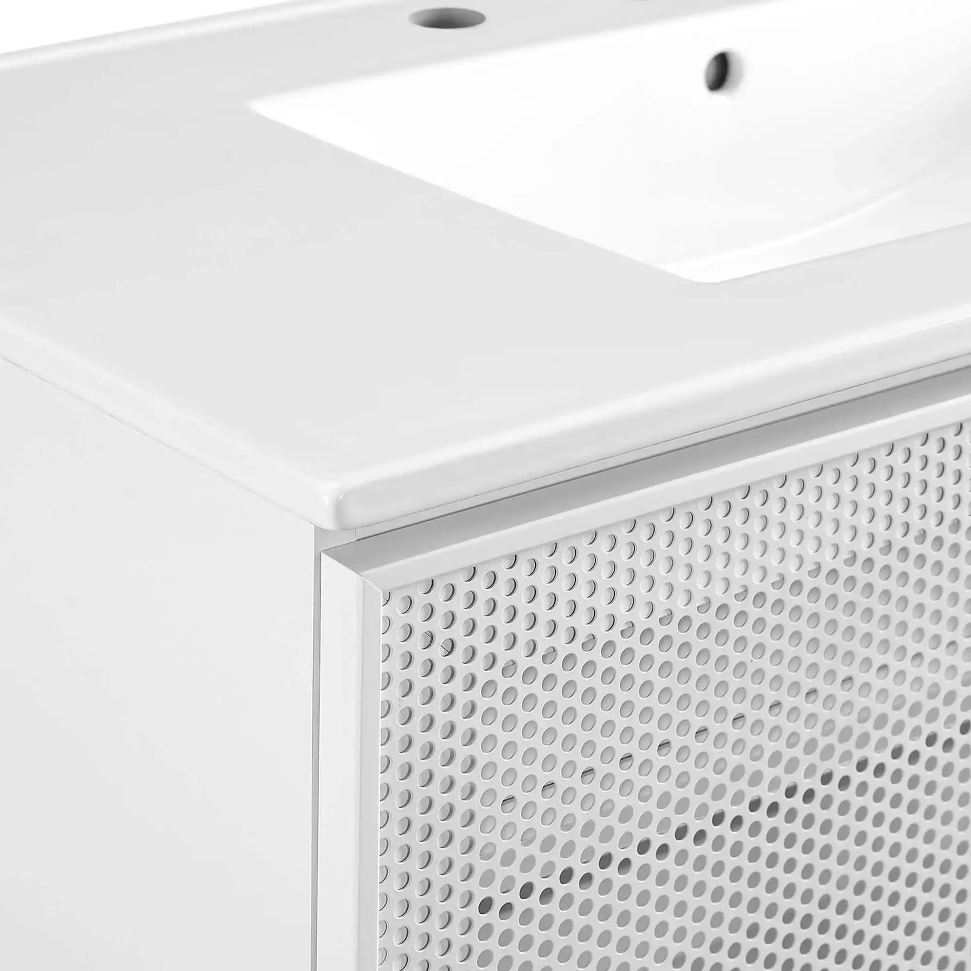 Calla 36" Perforated Metal Bathroom Vanity by Modway - Best Buy Furniture