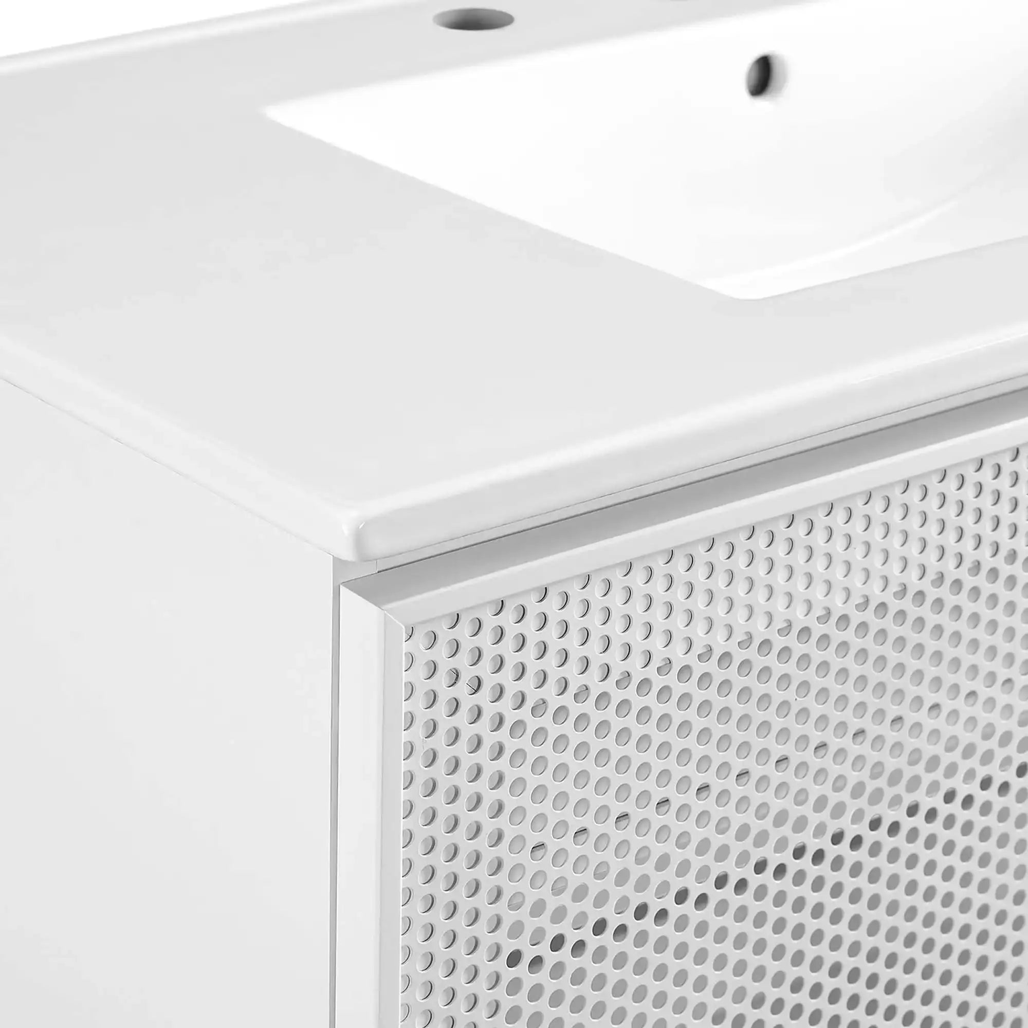 Calla 36" Perforated Metal Bathroom Vanity by Modway - Best Buy Furniture